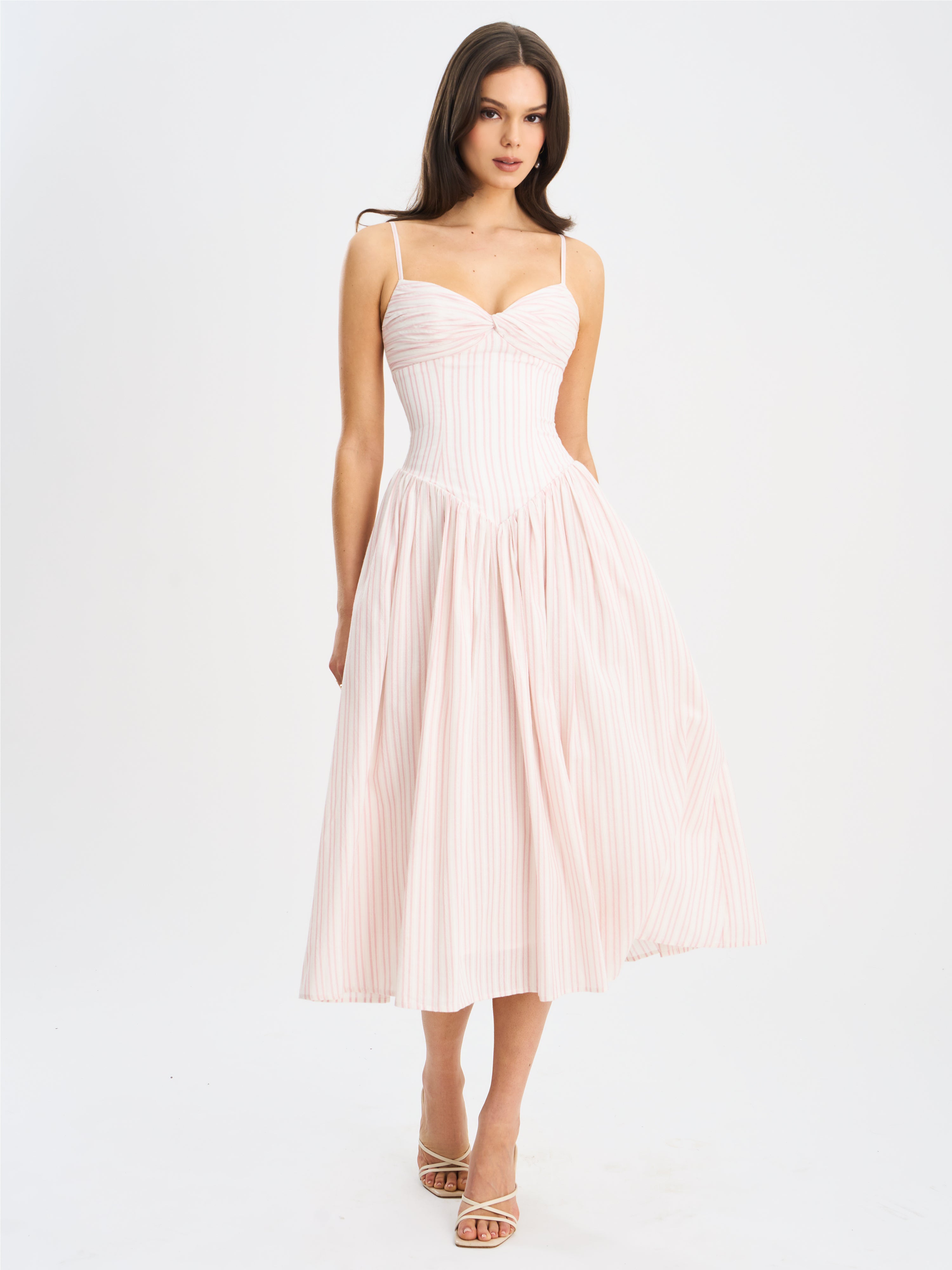 Zania robe rayée rose