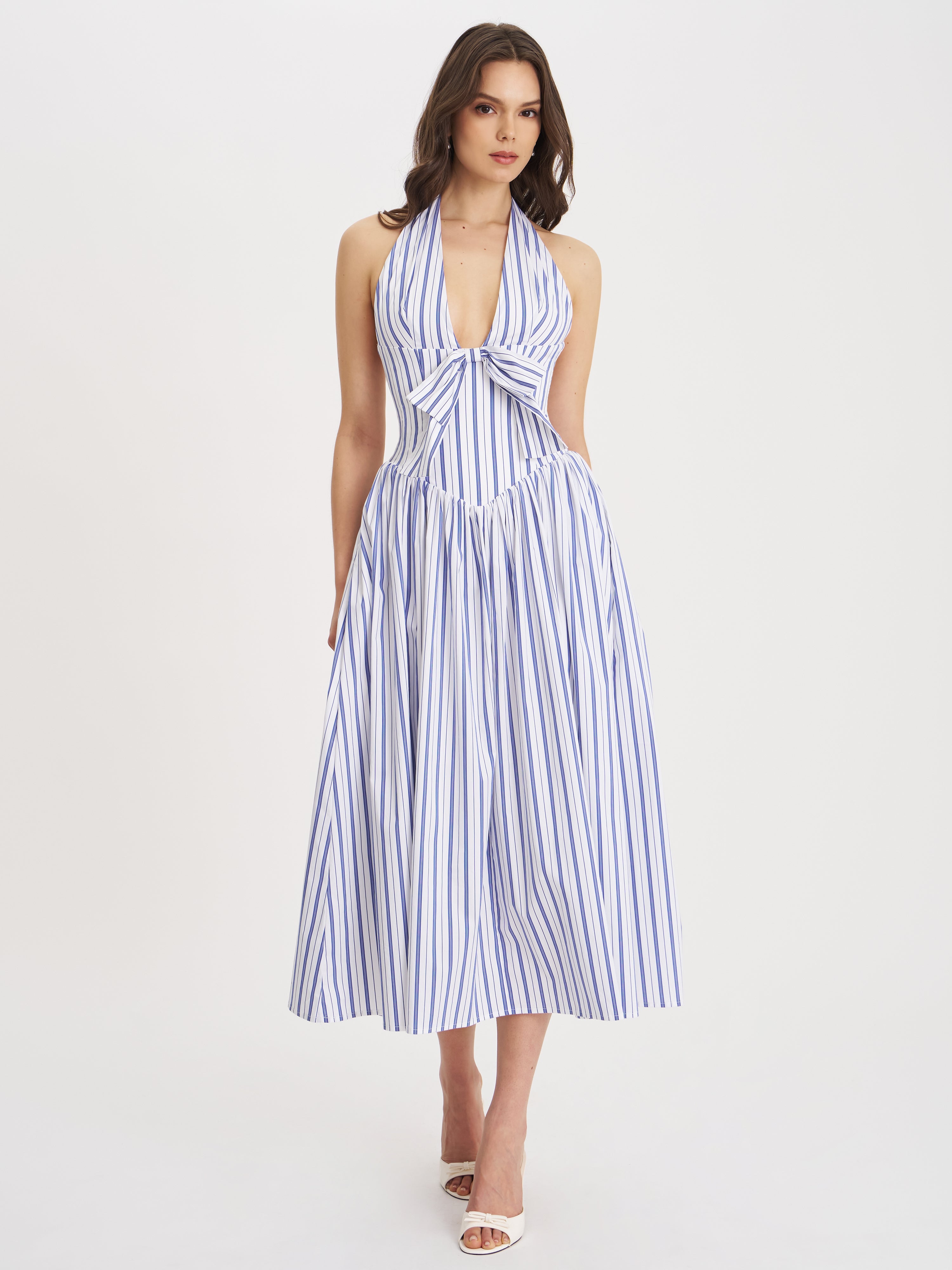 robe élégante à dos smocké