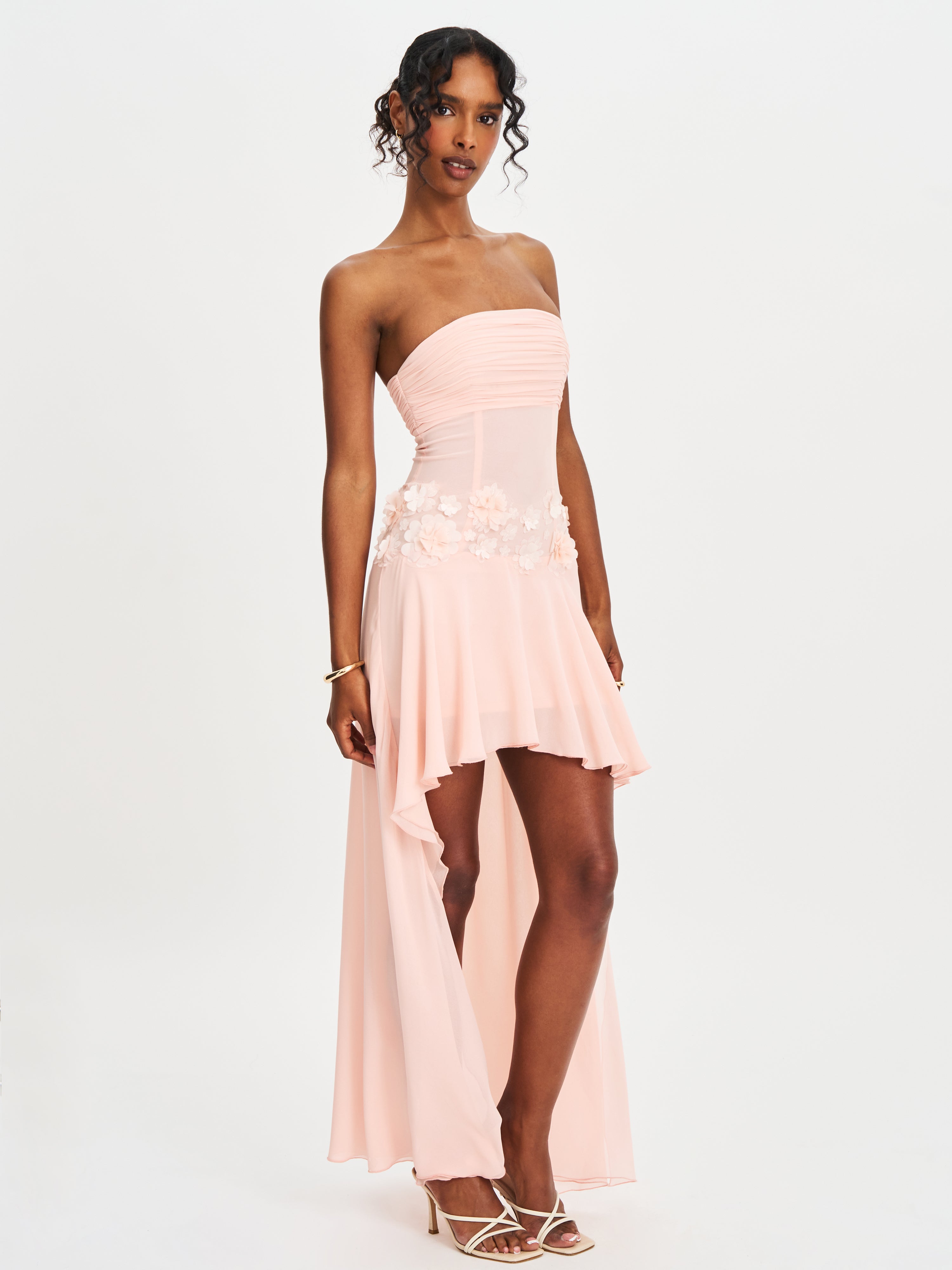 robe rose chiffon