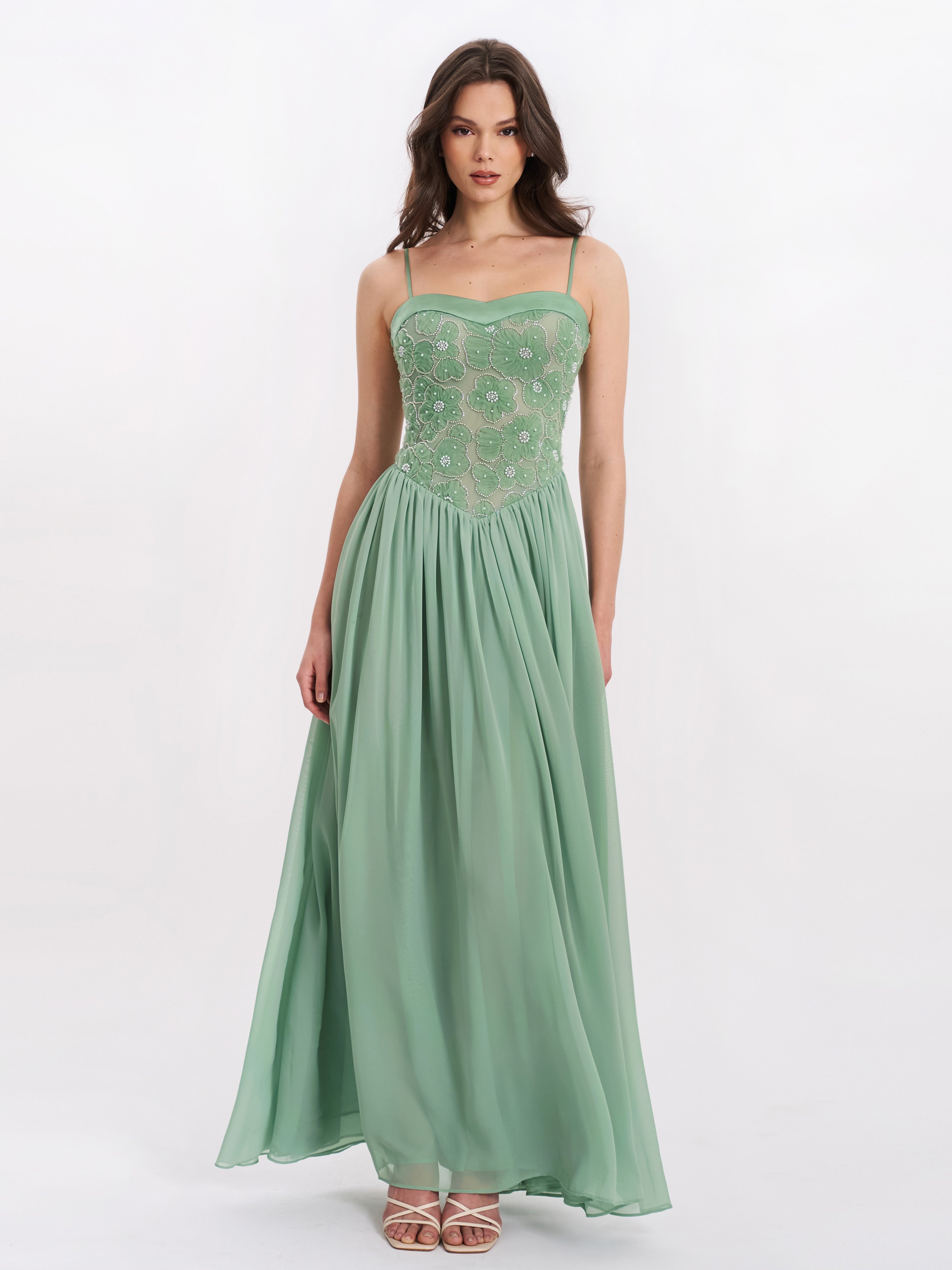 satin luxe Ucille Green