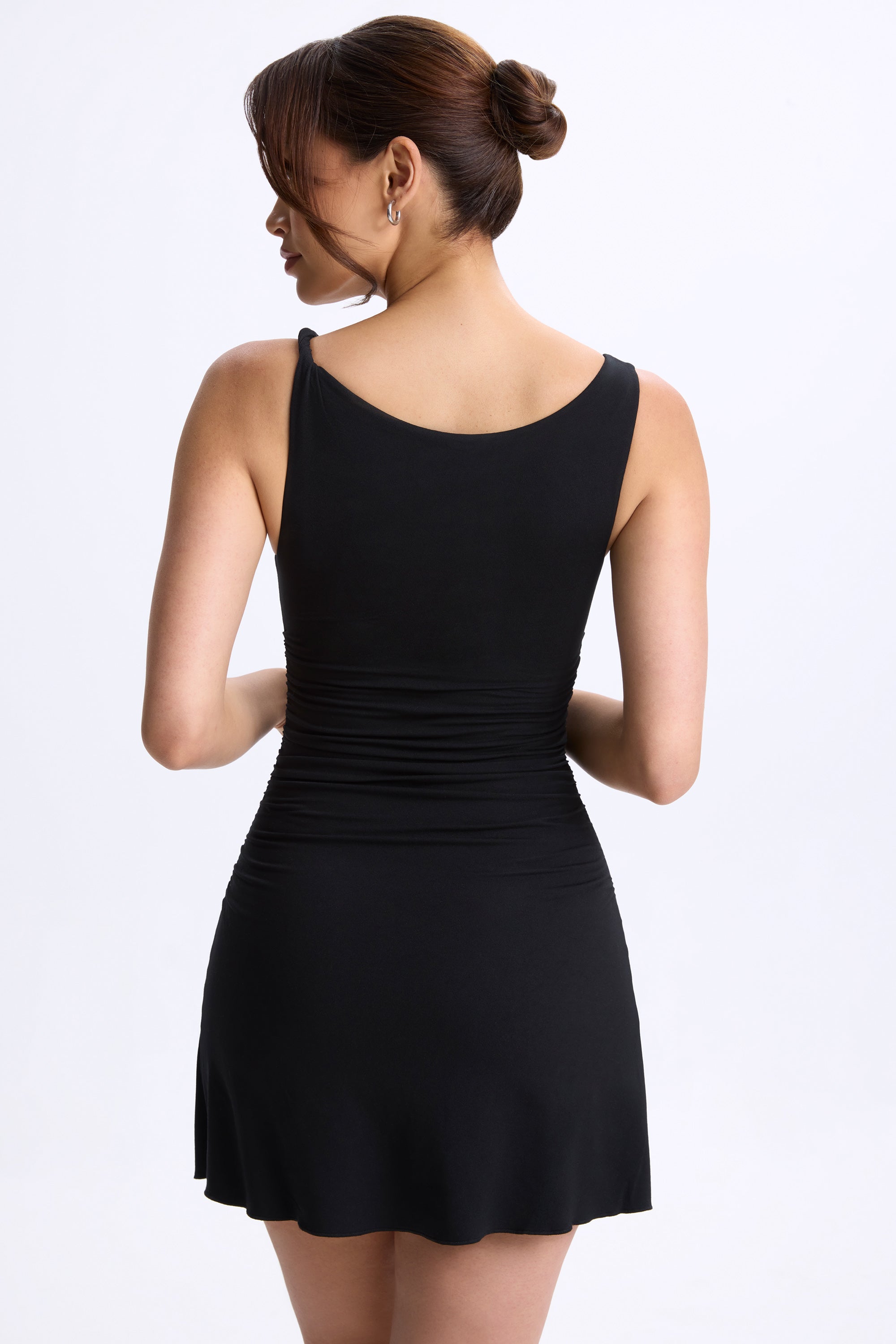 A-Line Micro Mini Dress in Black