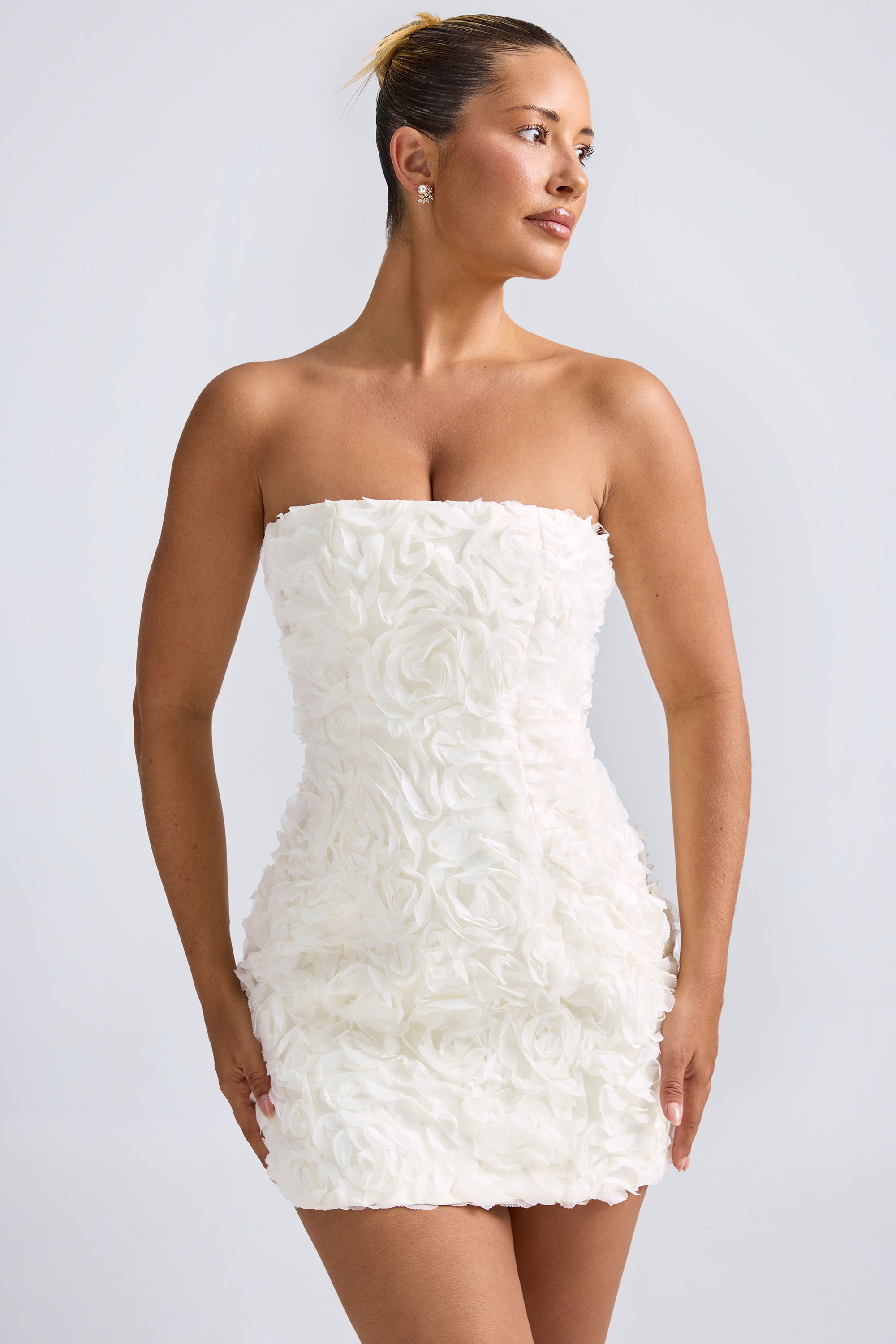 robe satin blanc femme