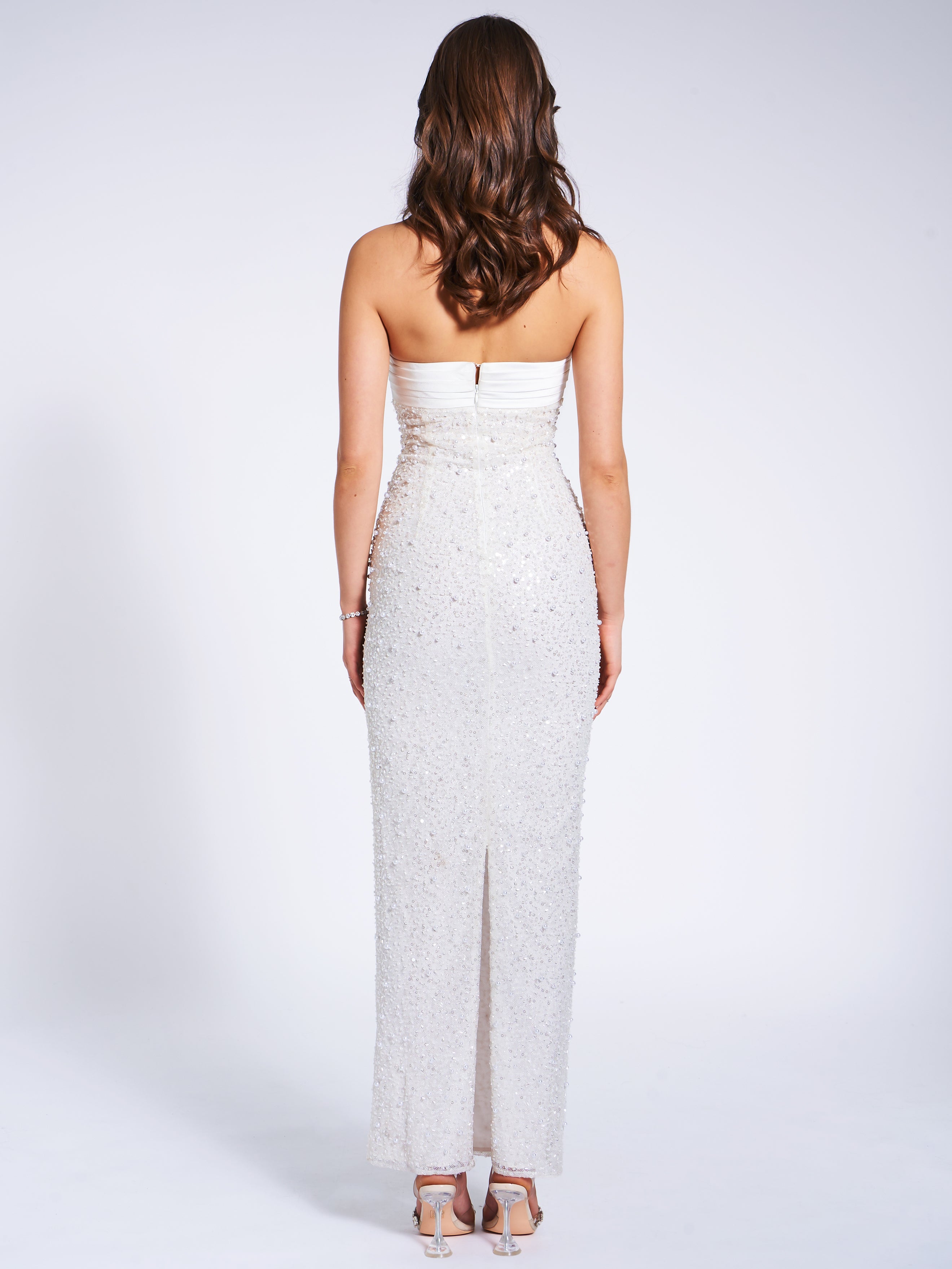 Lainey robe événement satin