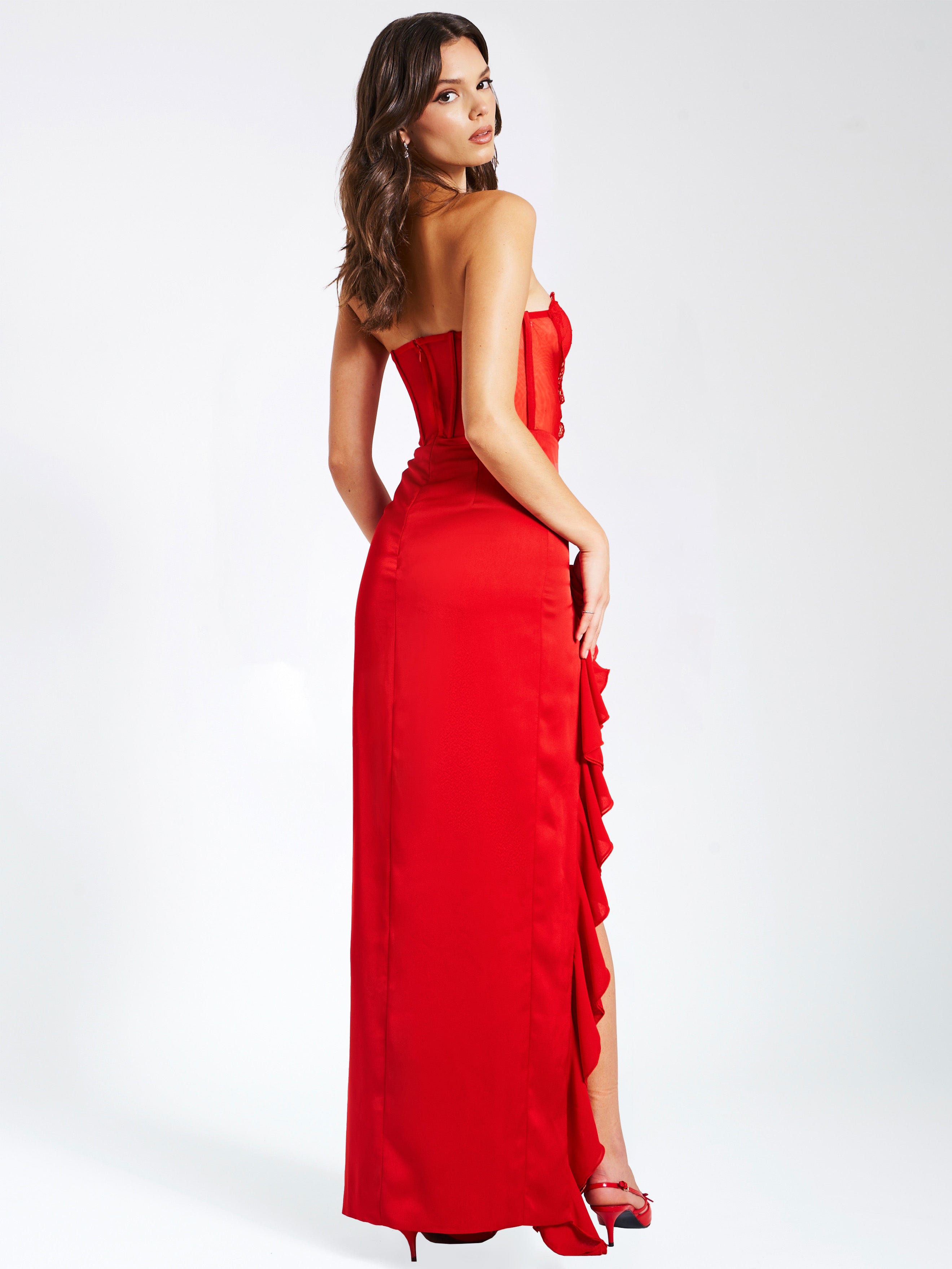 robe maxi luxe rouge