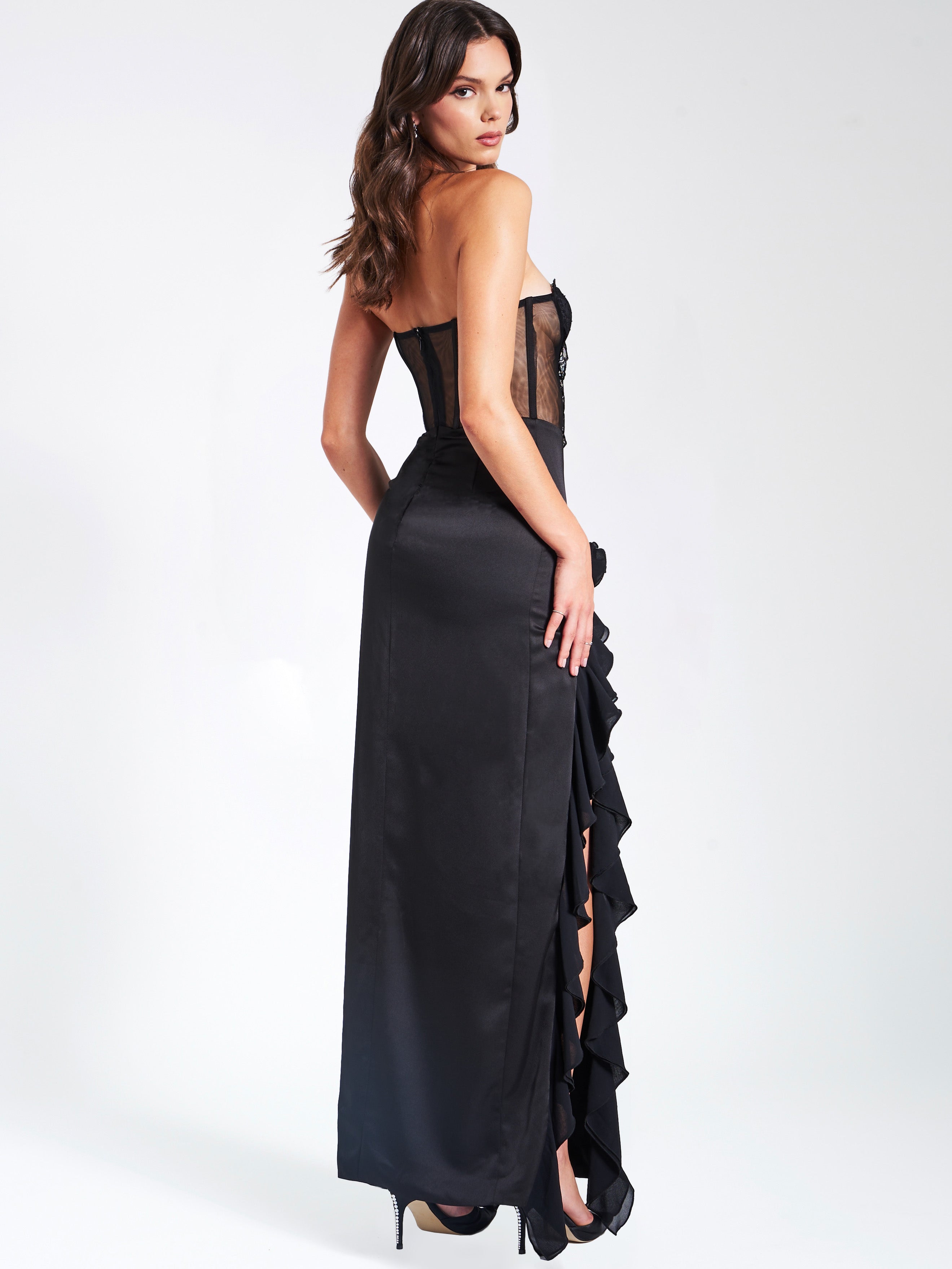 dentelle corset robe