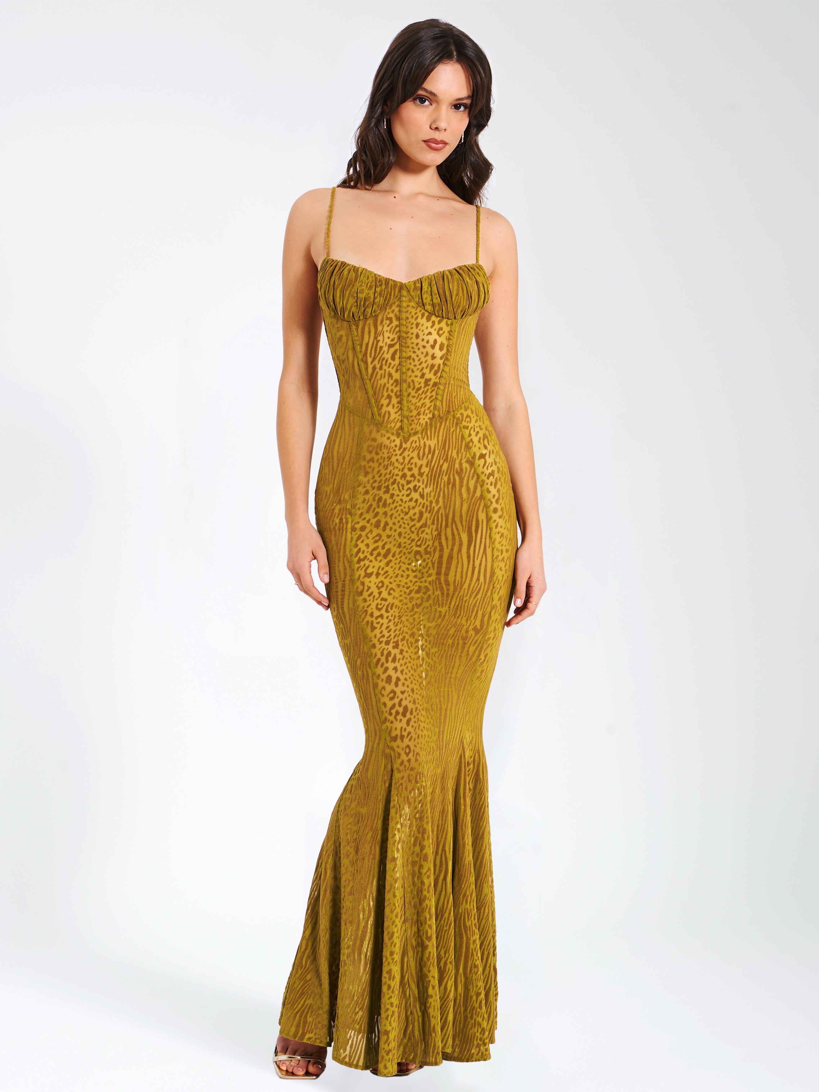 robe ajustée en tissu stretch