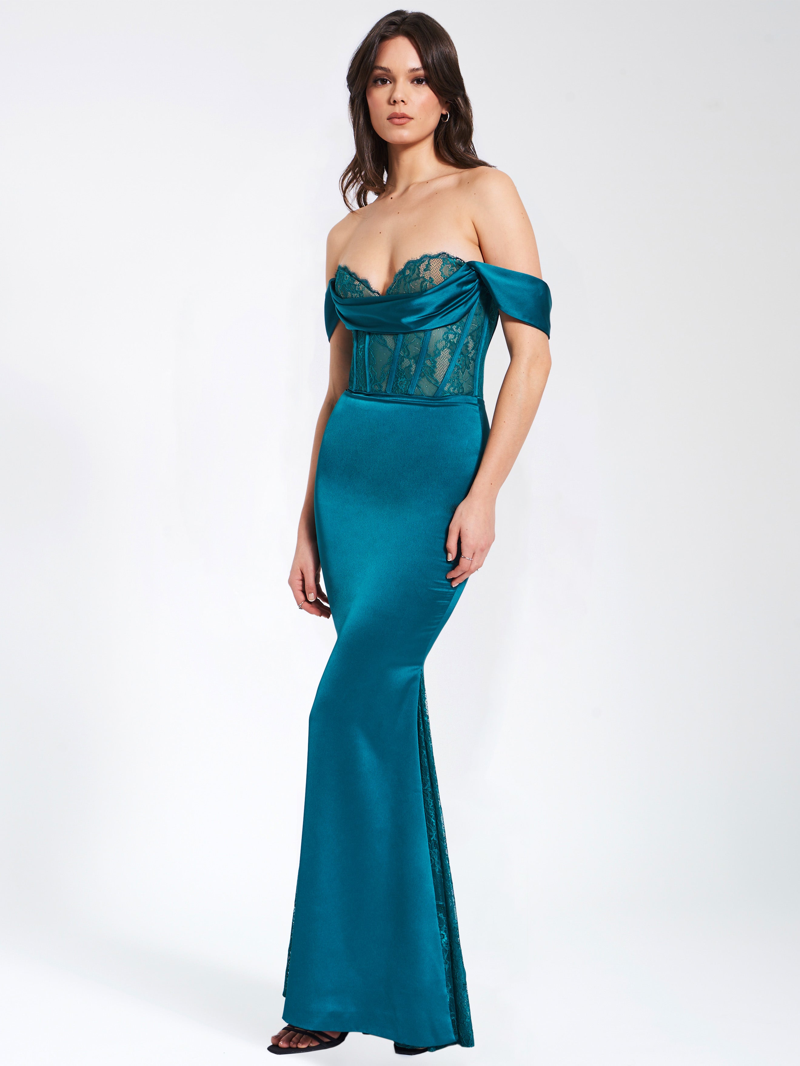 robe maxi teal