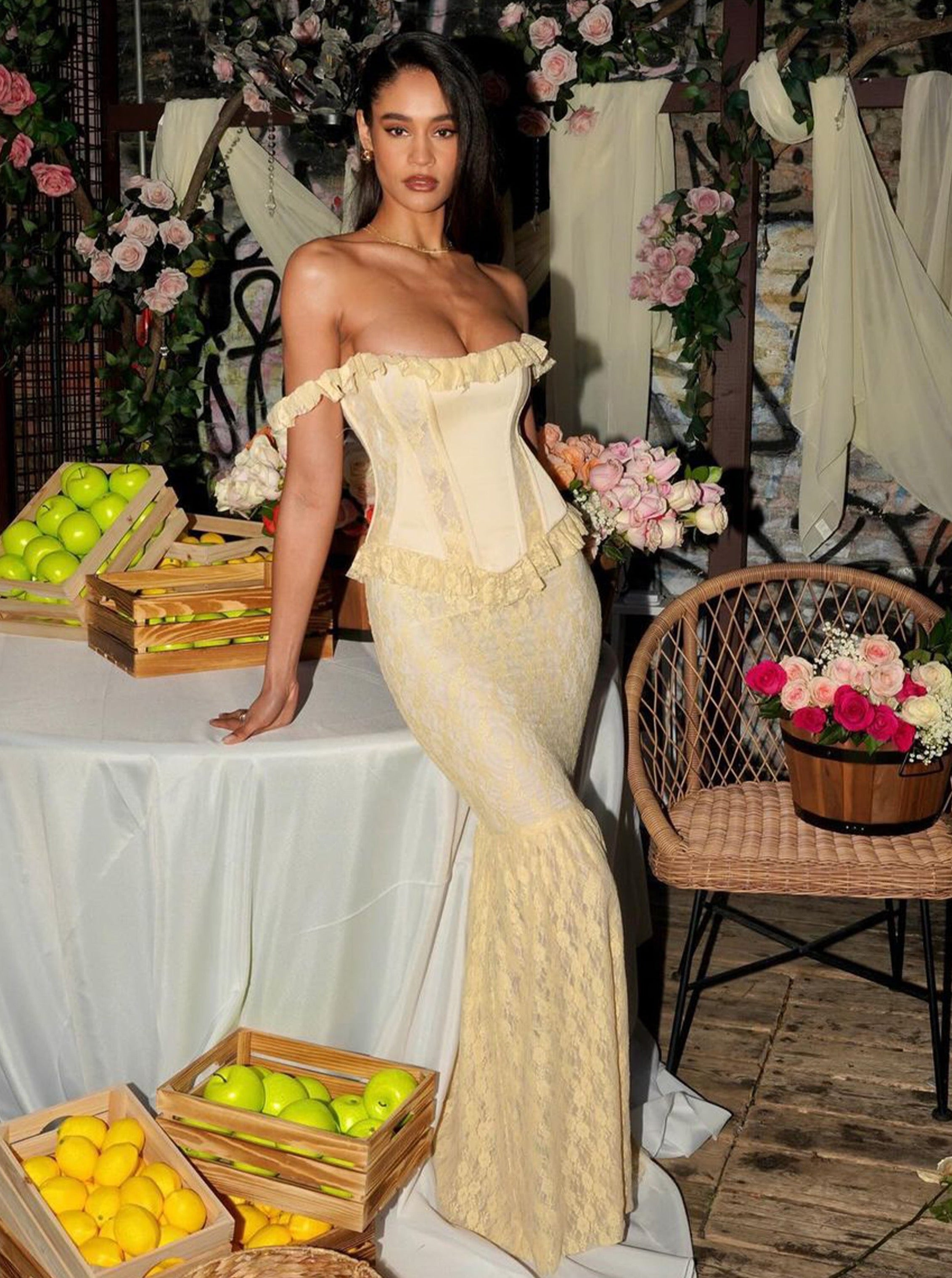 corset robes luxe en satin