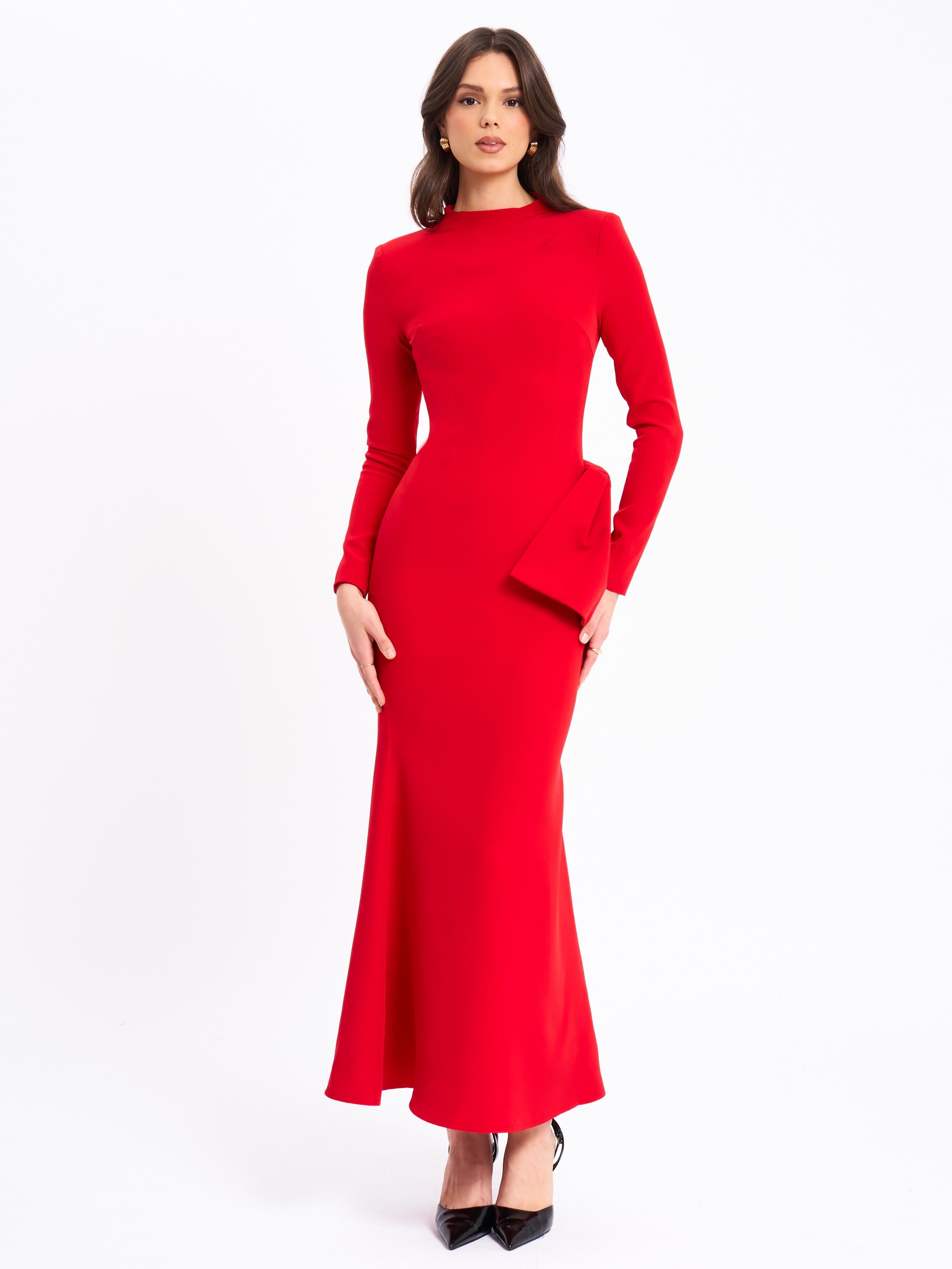 Radha Red Backless dress