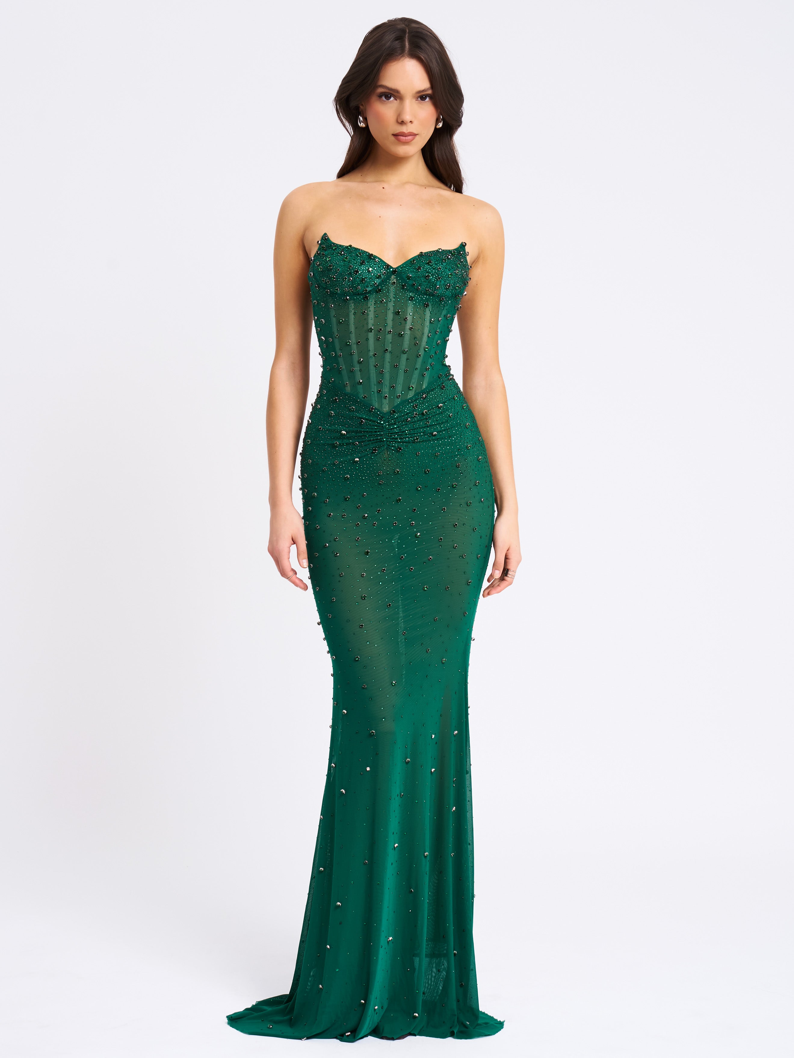maxi dress corset vert