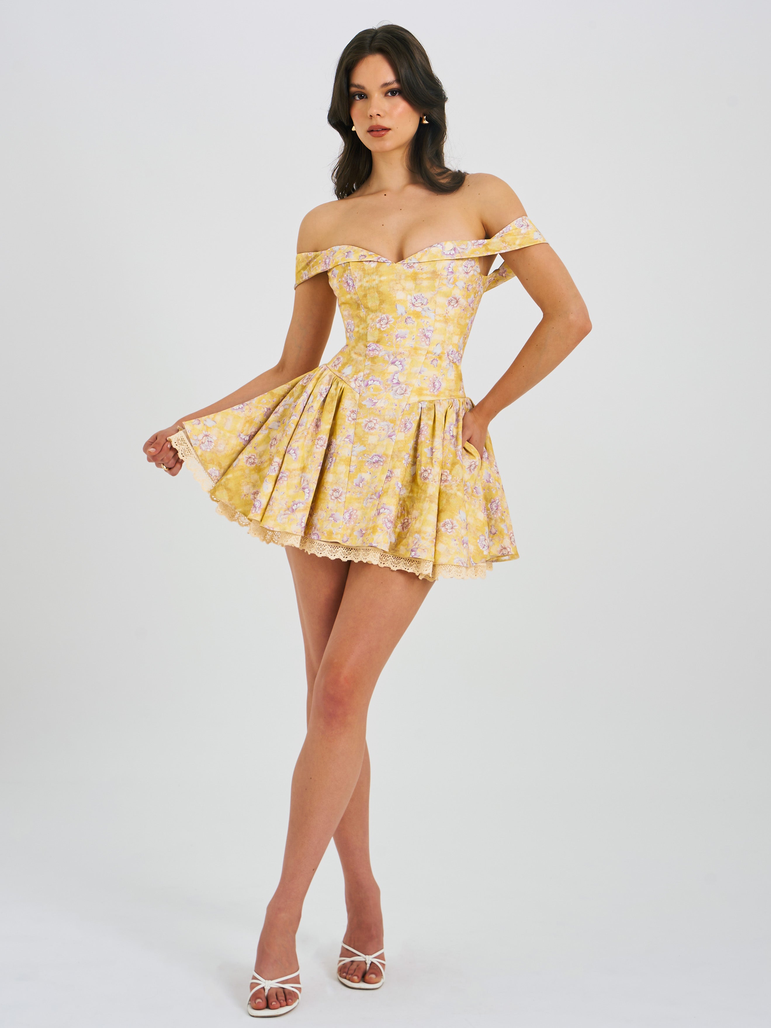 robe mini à imprimé floral