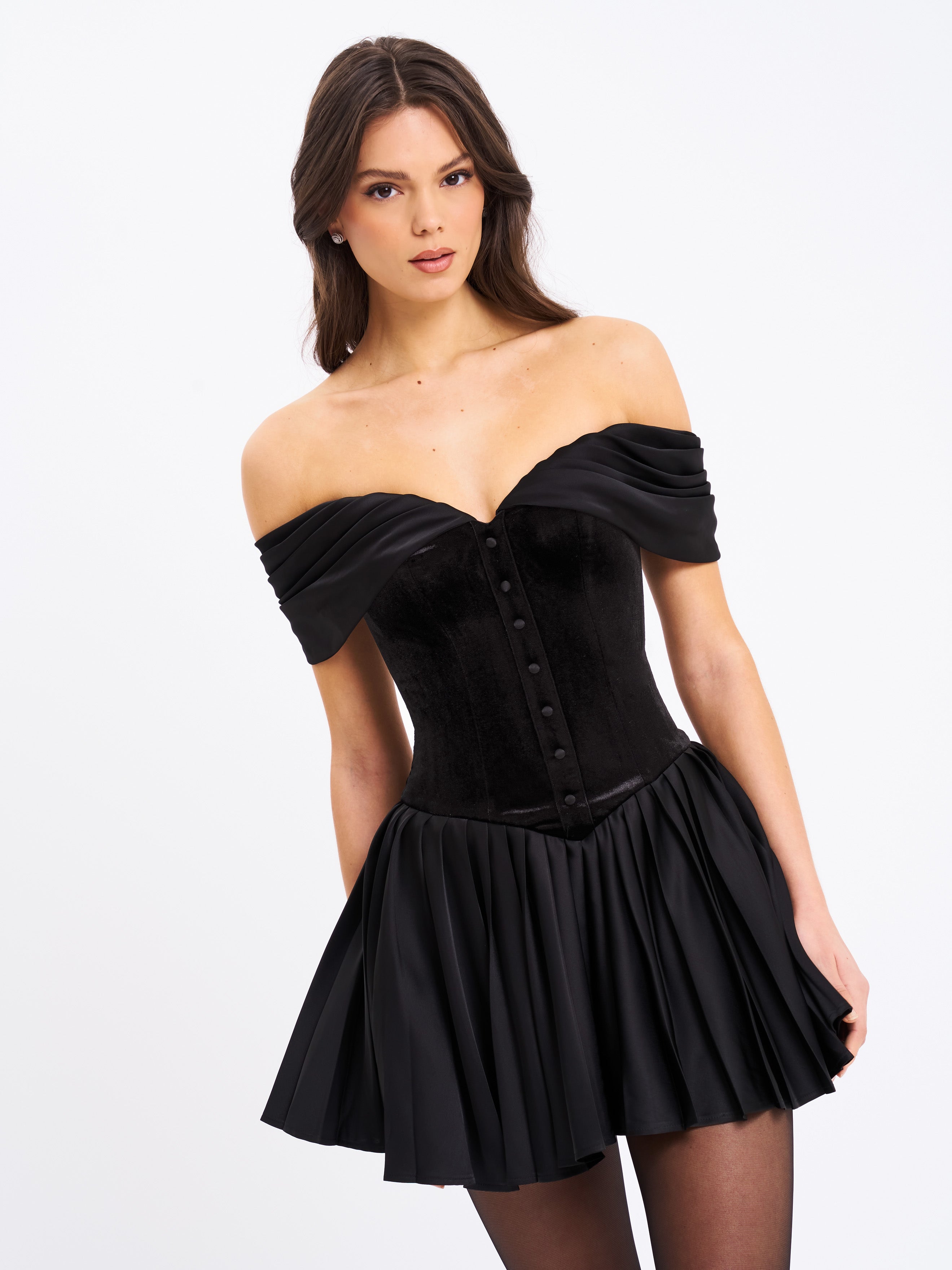 robe en velours noir