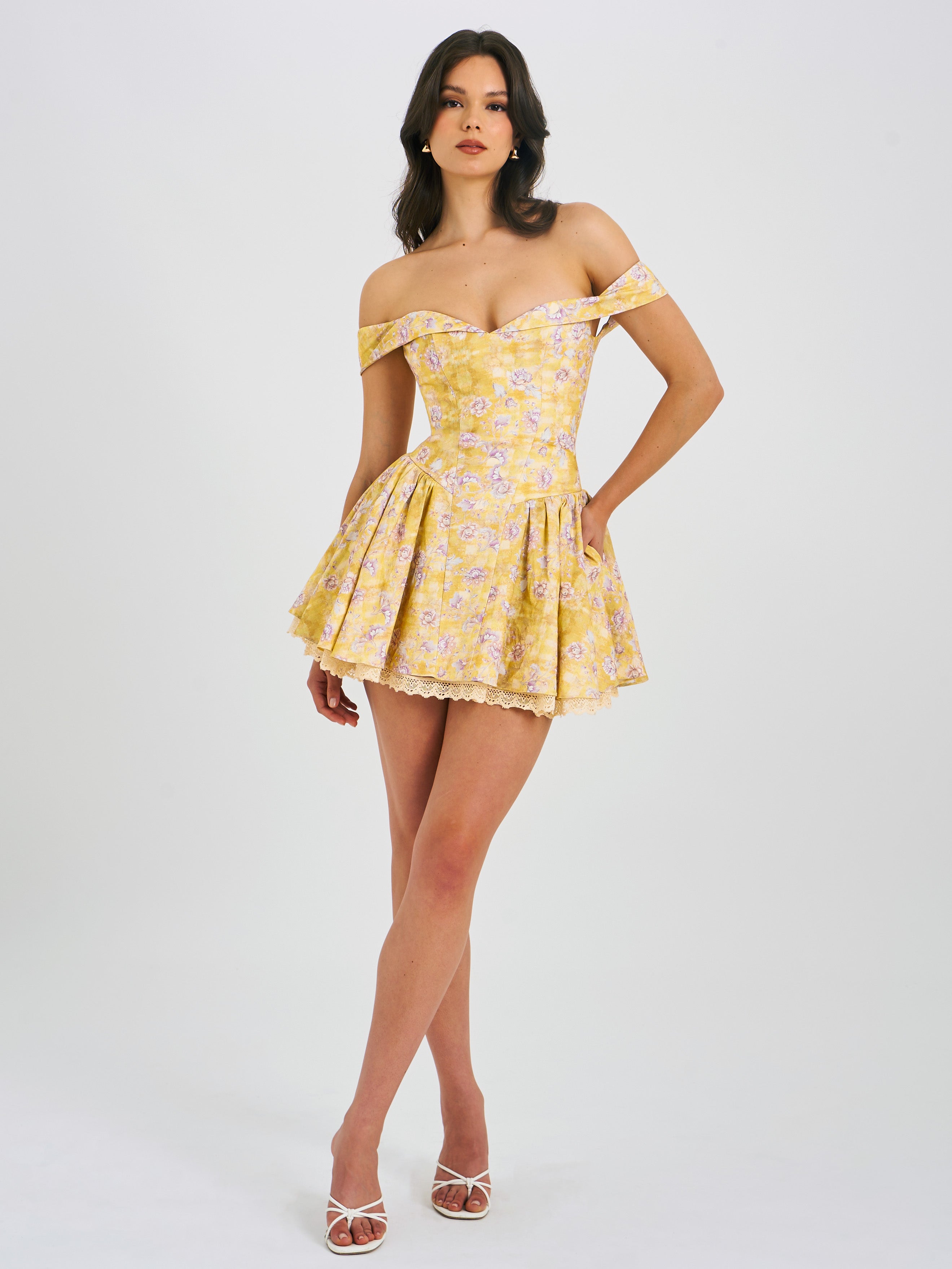 imprimé floral robe mini