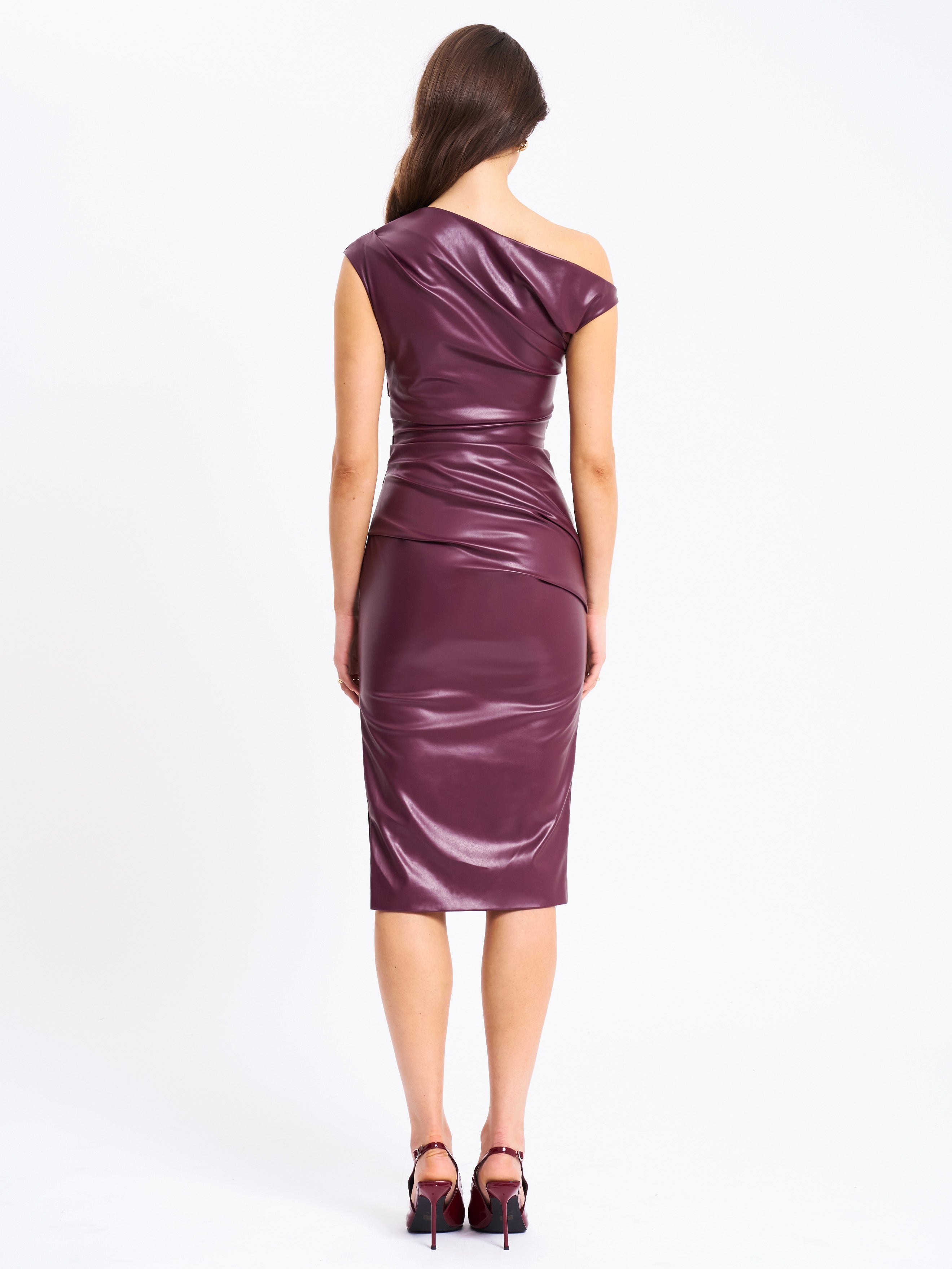 Sabina purple vegan leather