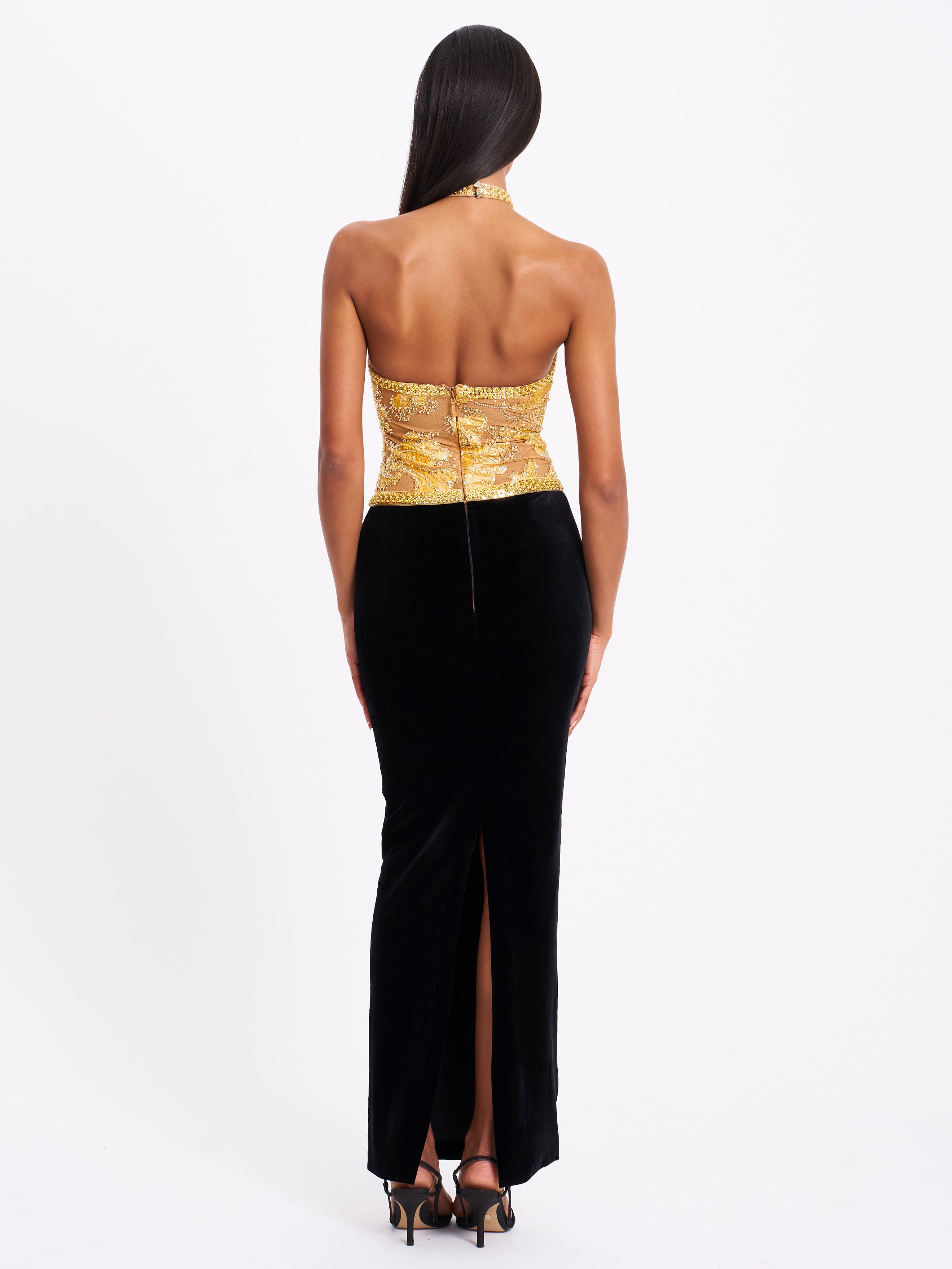 robe de soirée brodée