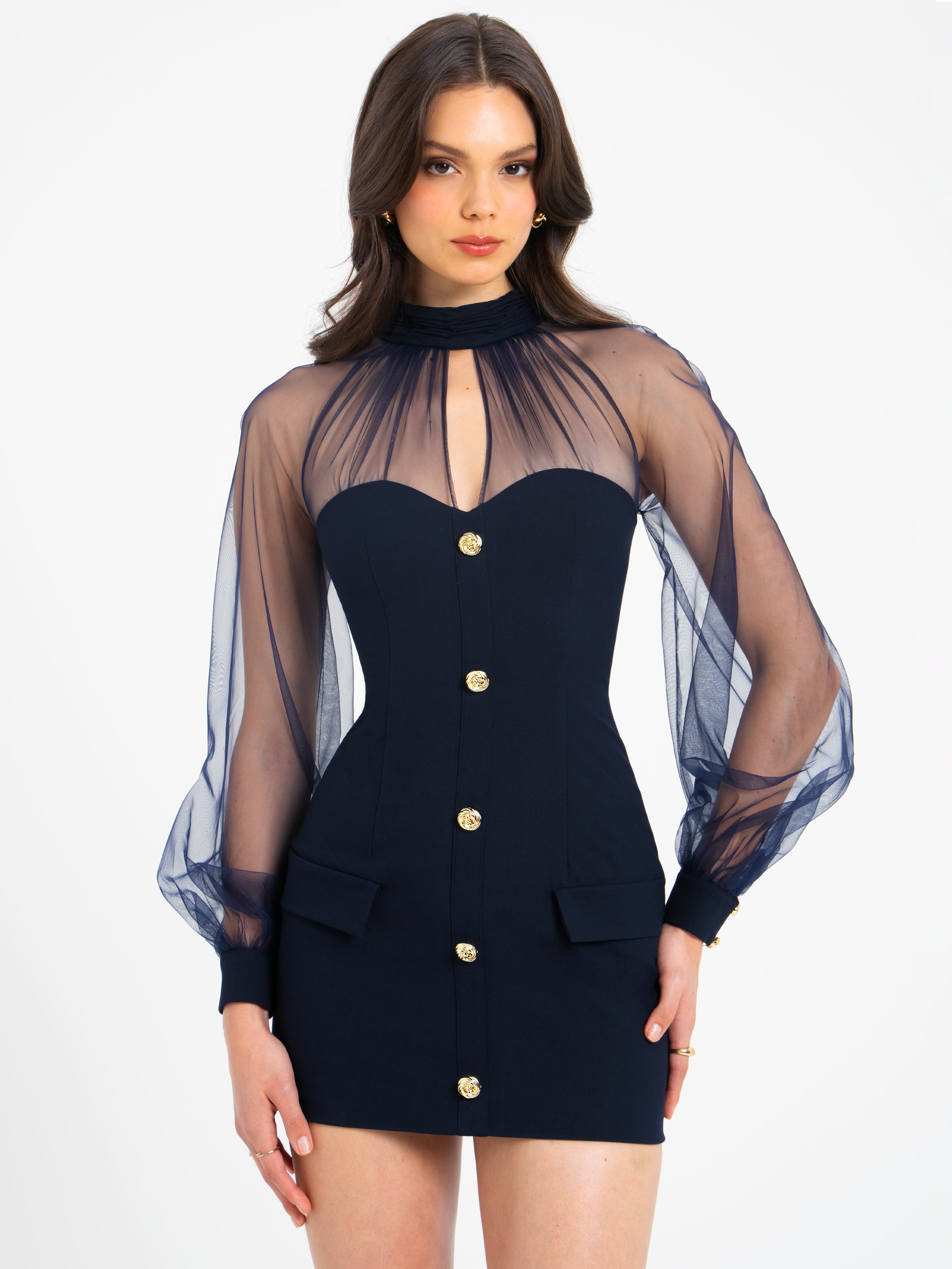 robe mini bleu marine
