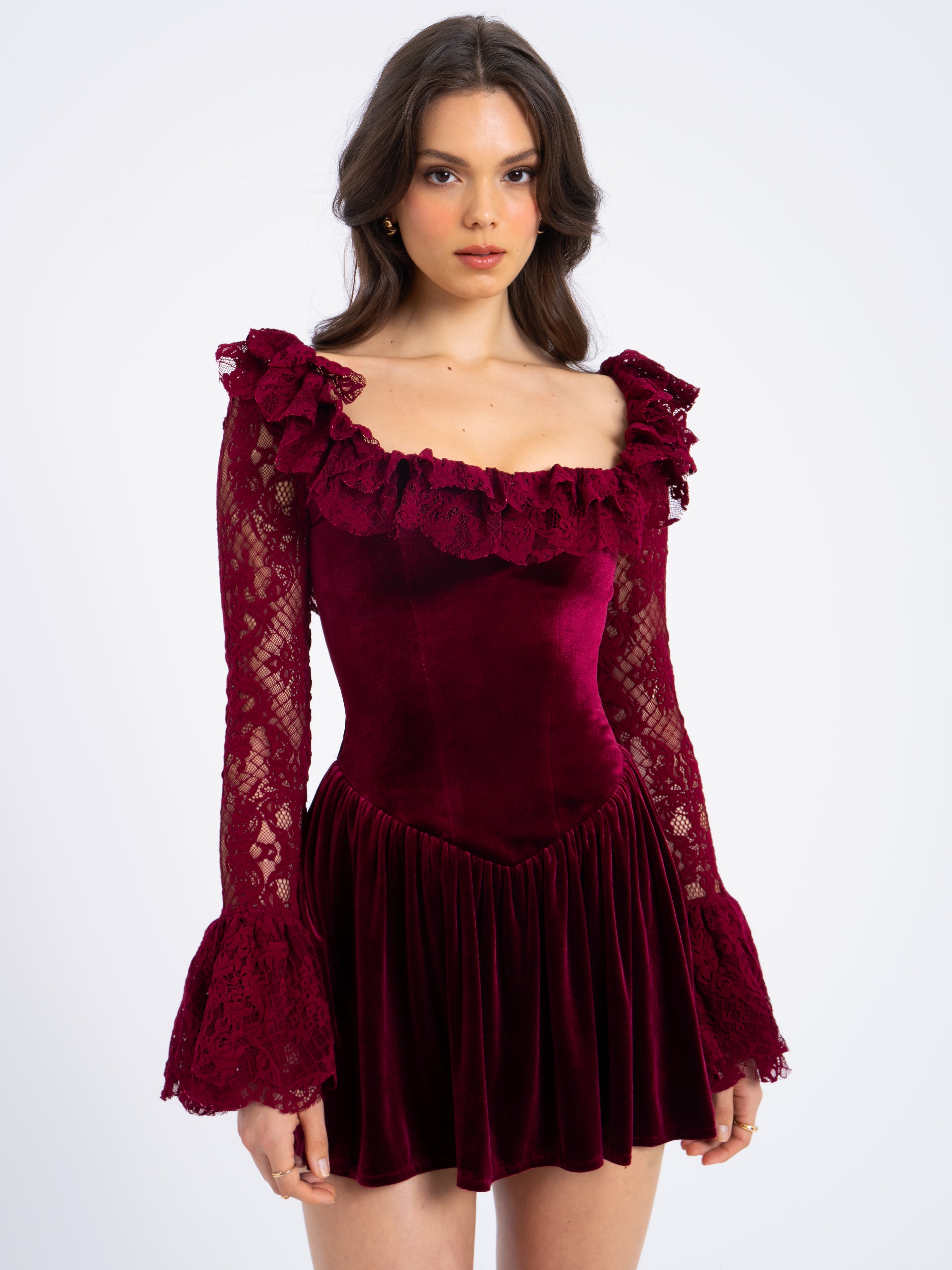 robe mini manches évasées