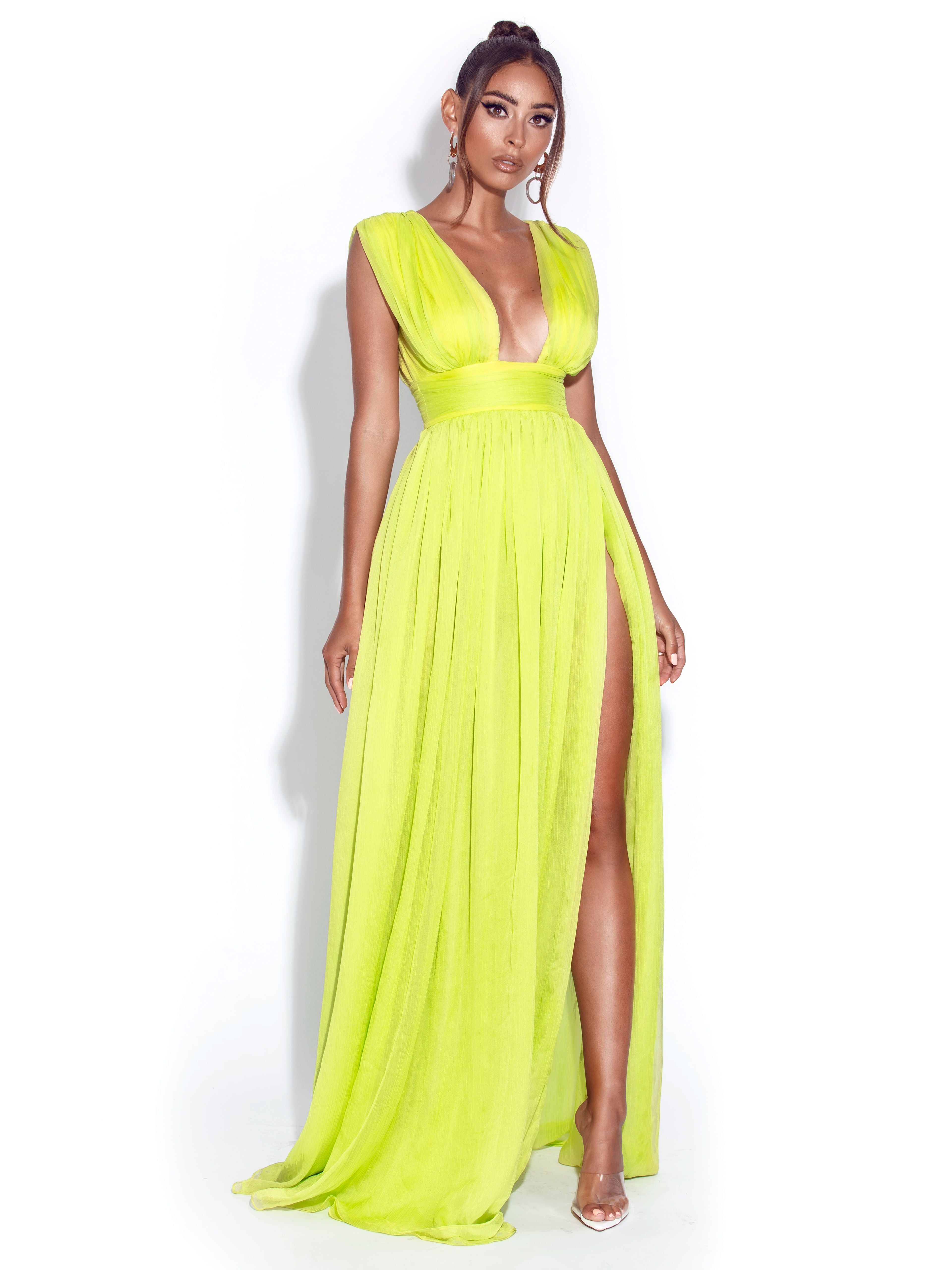 dos plongeant robe lime