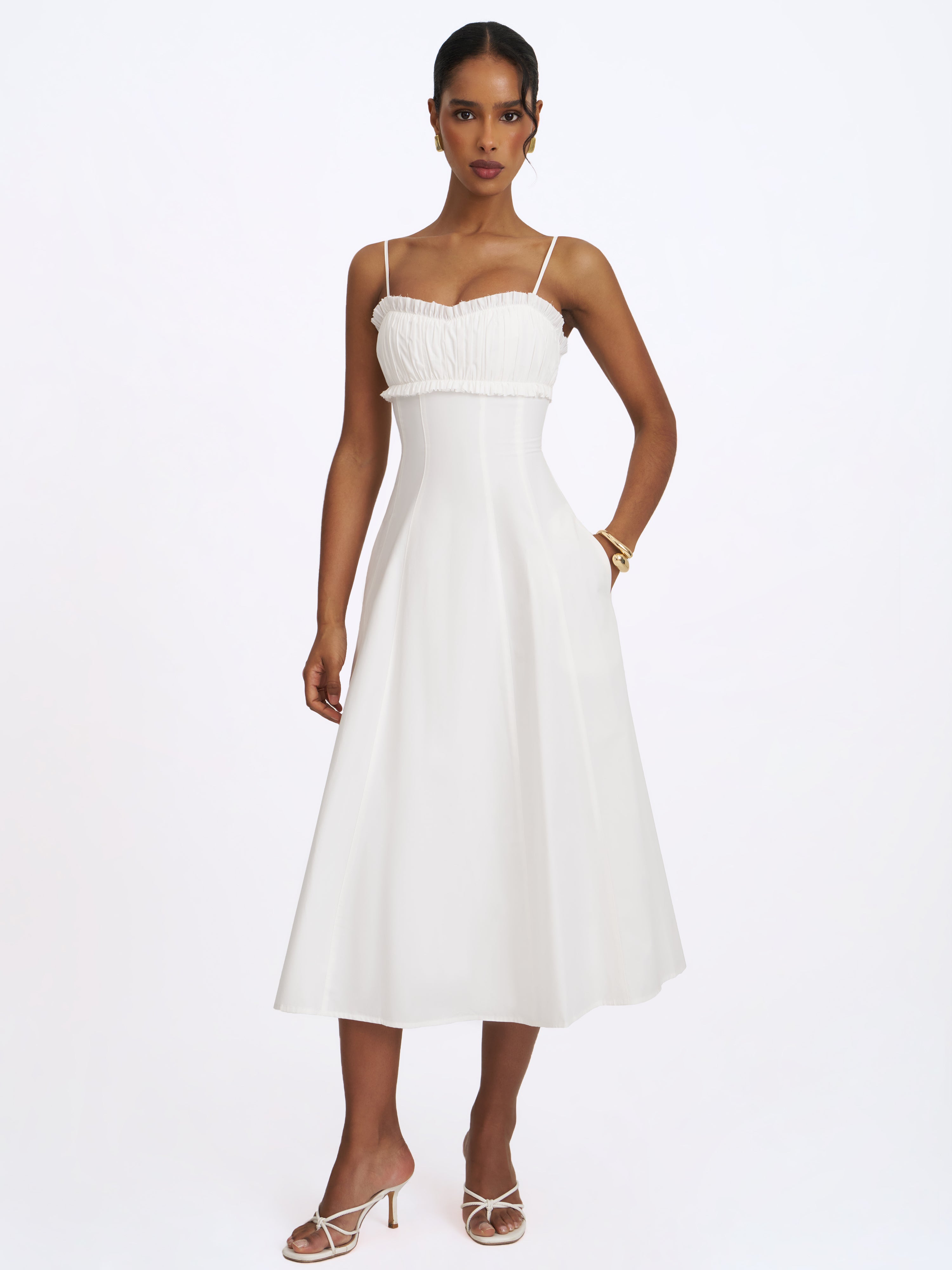 robe Vicenta coton blanc