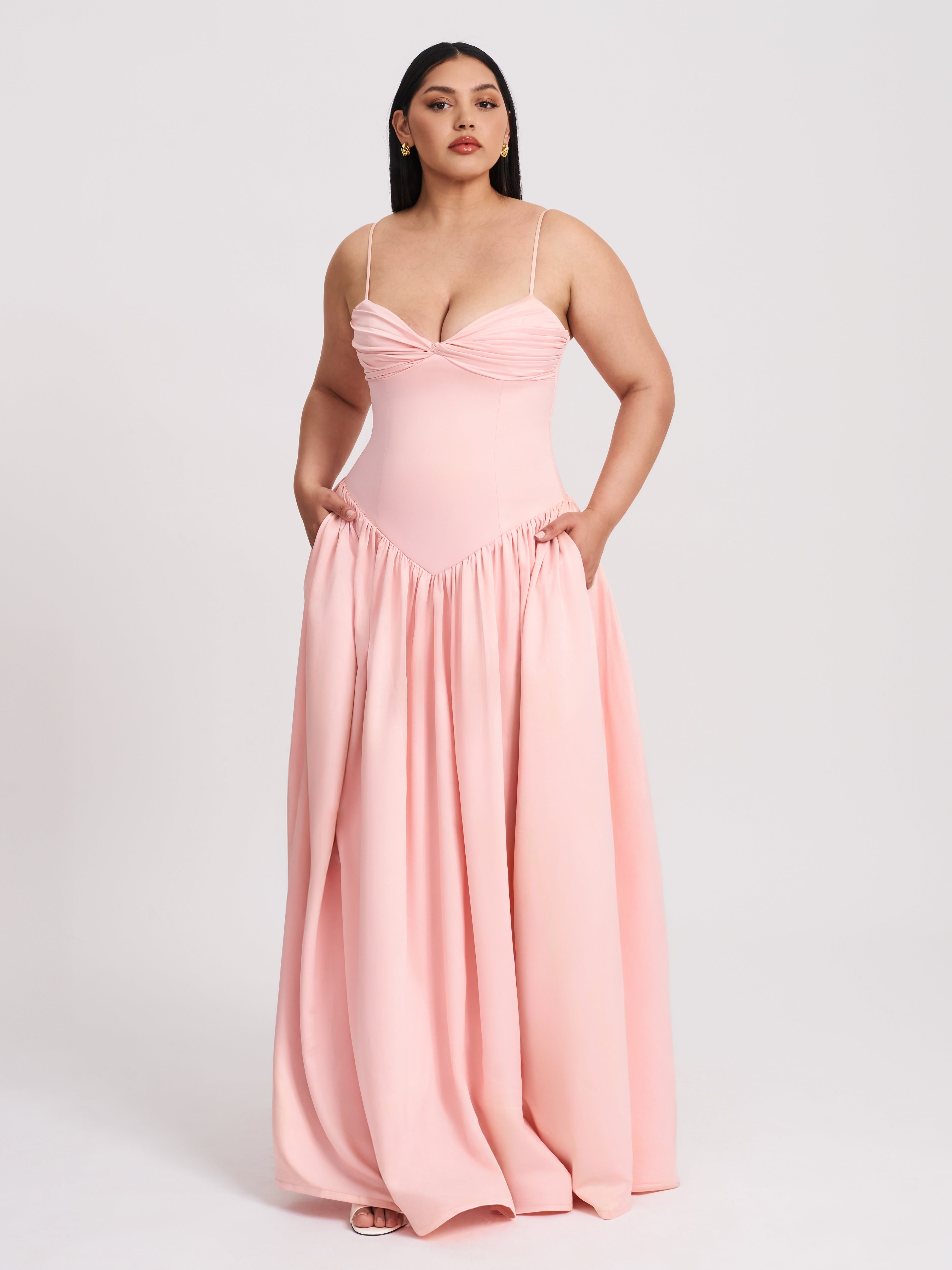 robe chic rose sans manche