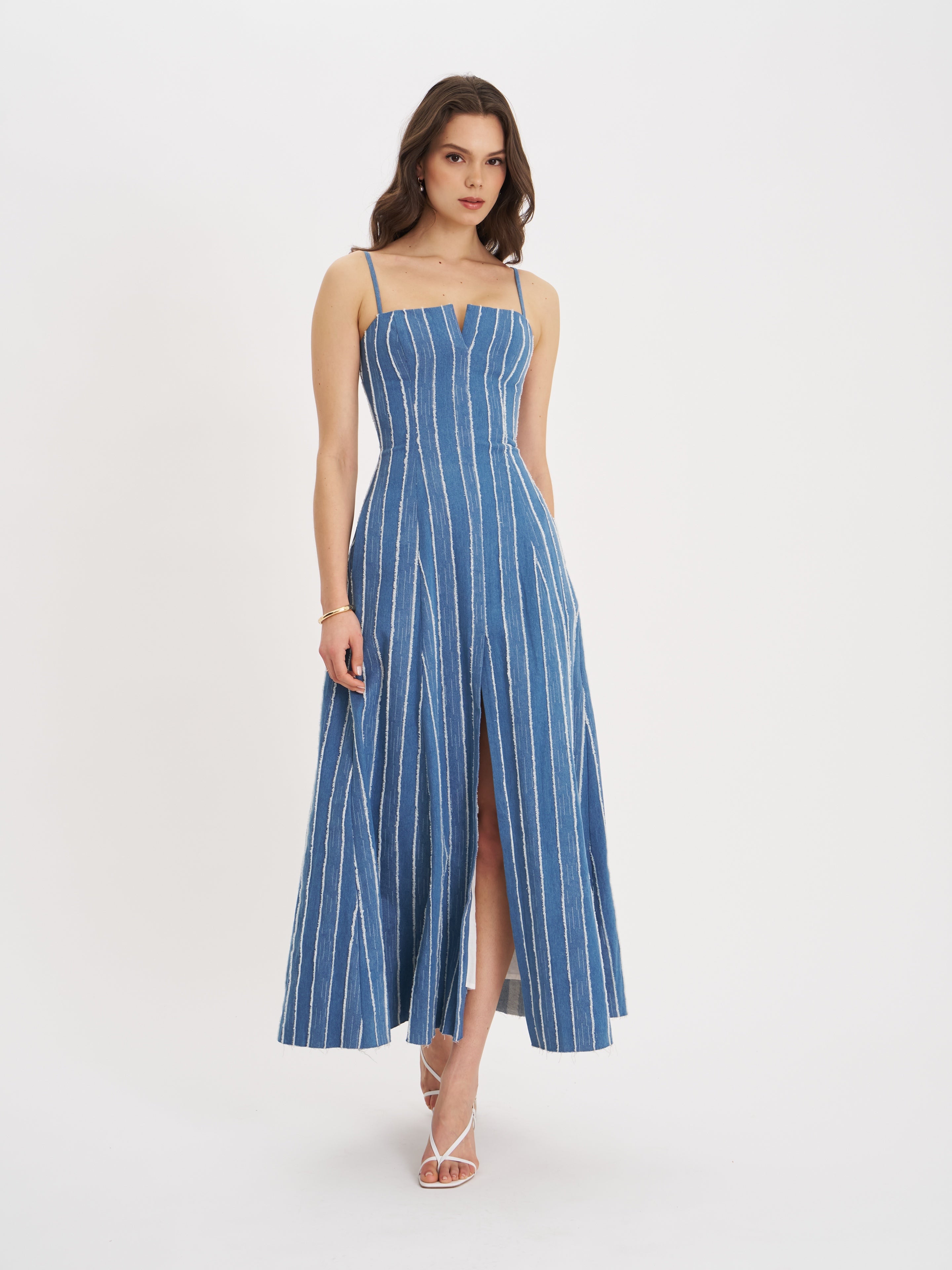 Abygail Denim Maxi Dress