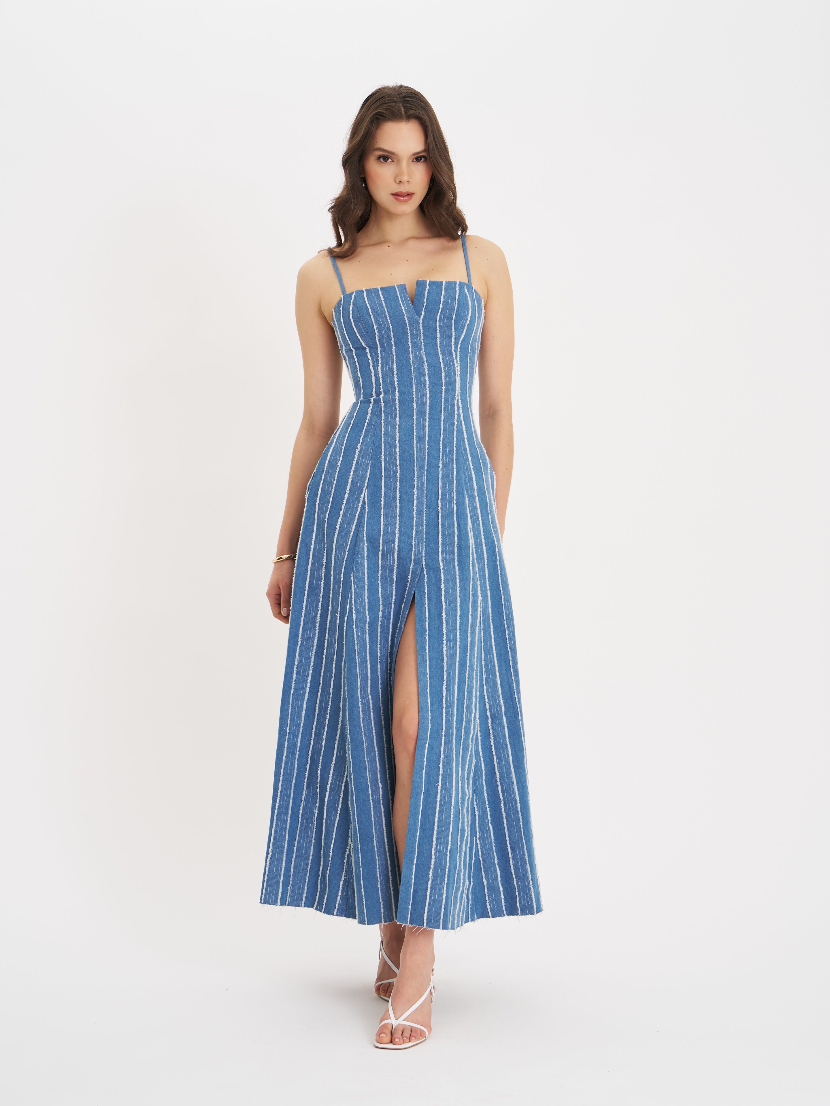 maxi dress coton denim