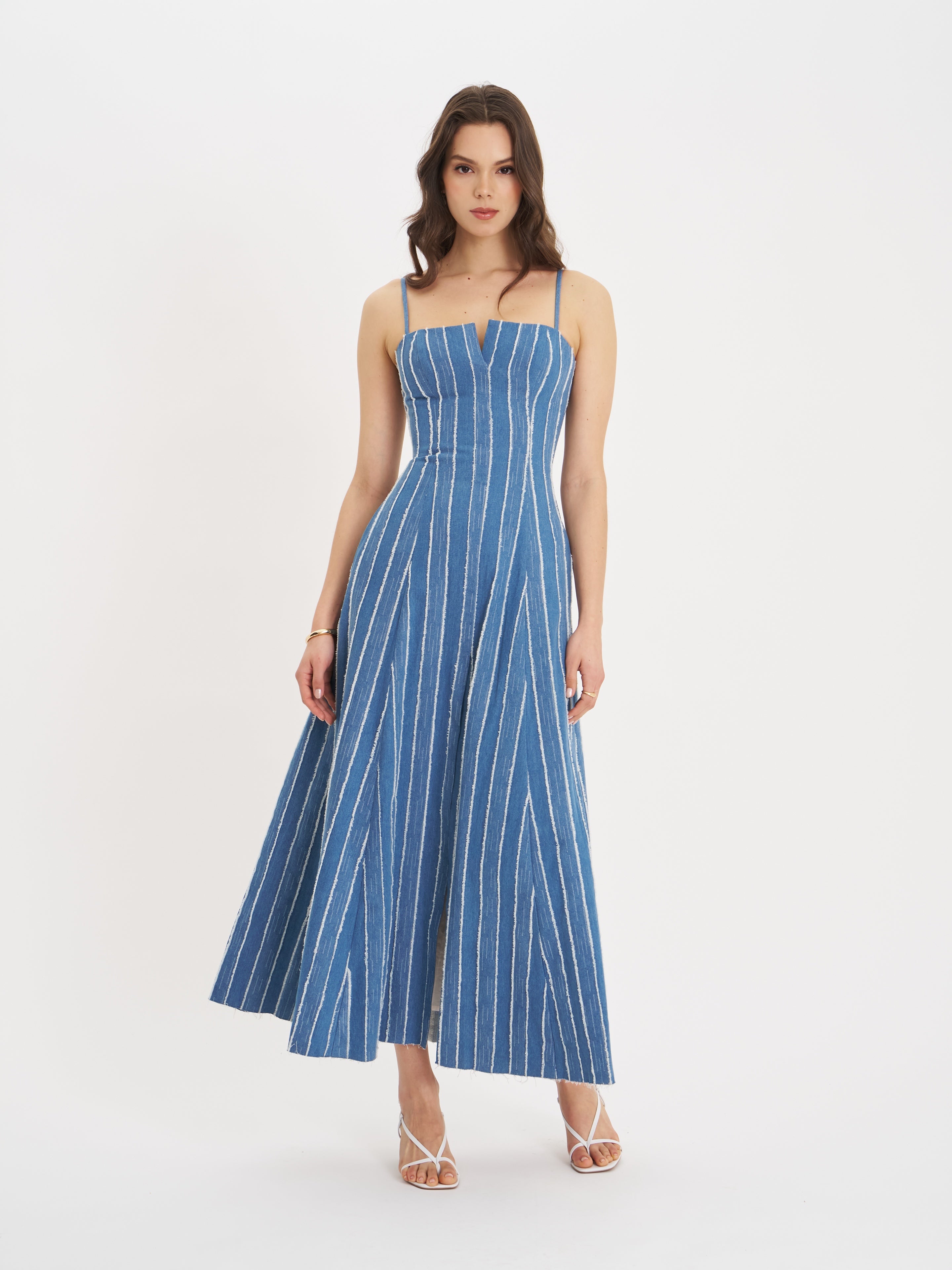 Abygail Stripe Cotton Denim