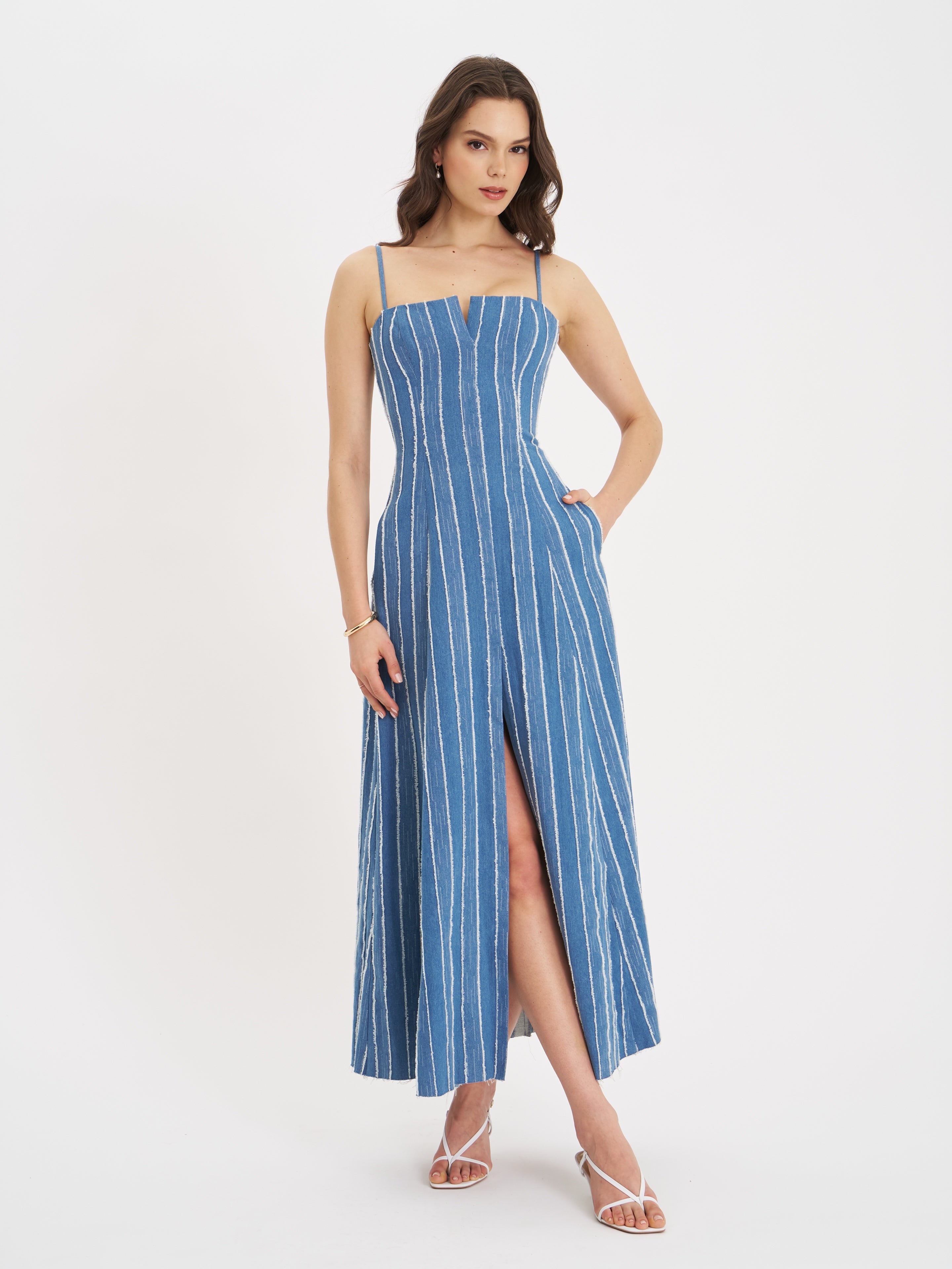 robe maxi coton denim