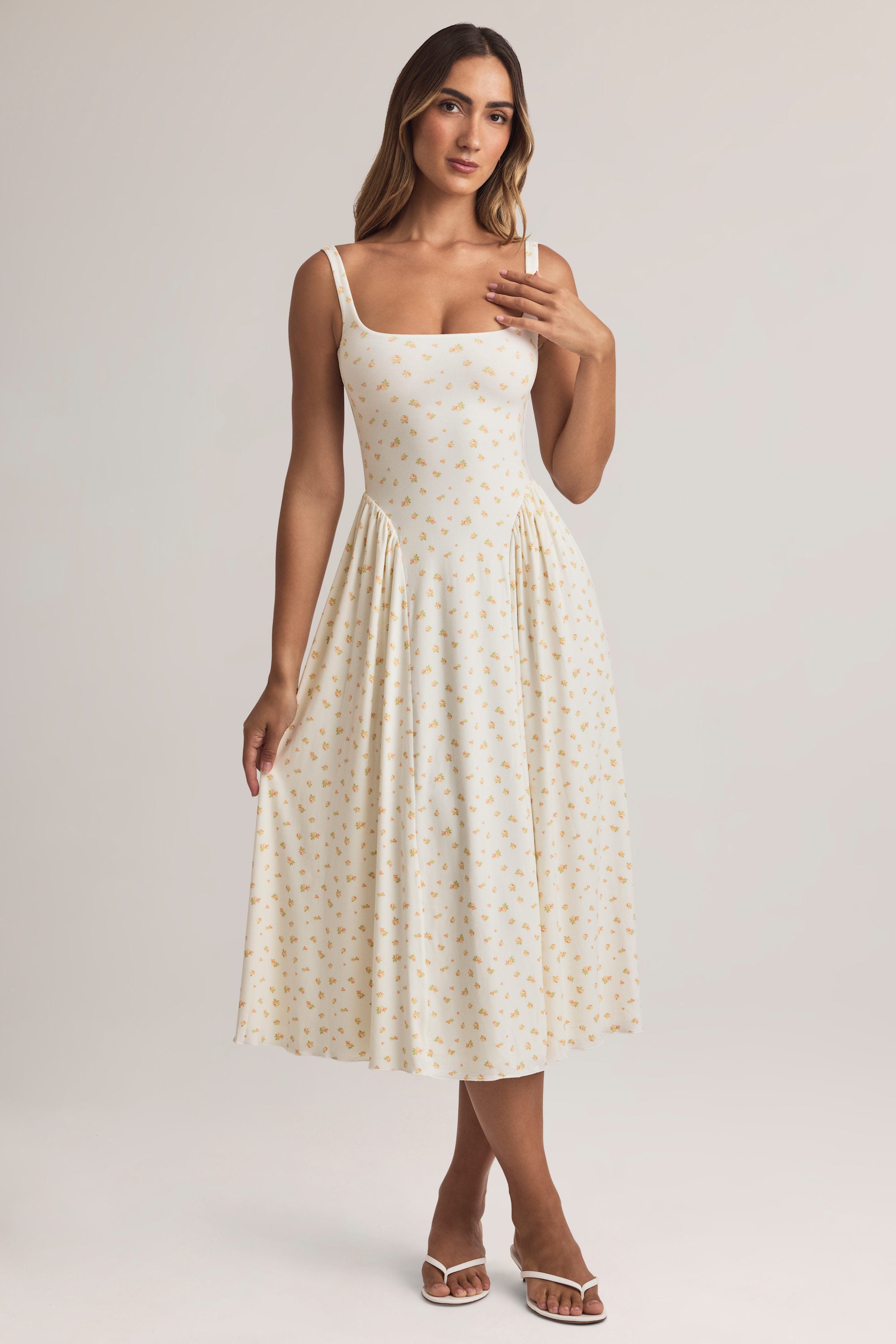Modal A-Line Midaxi Dress en imprimé floral