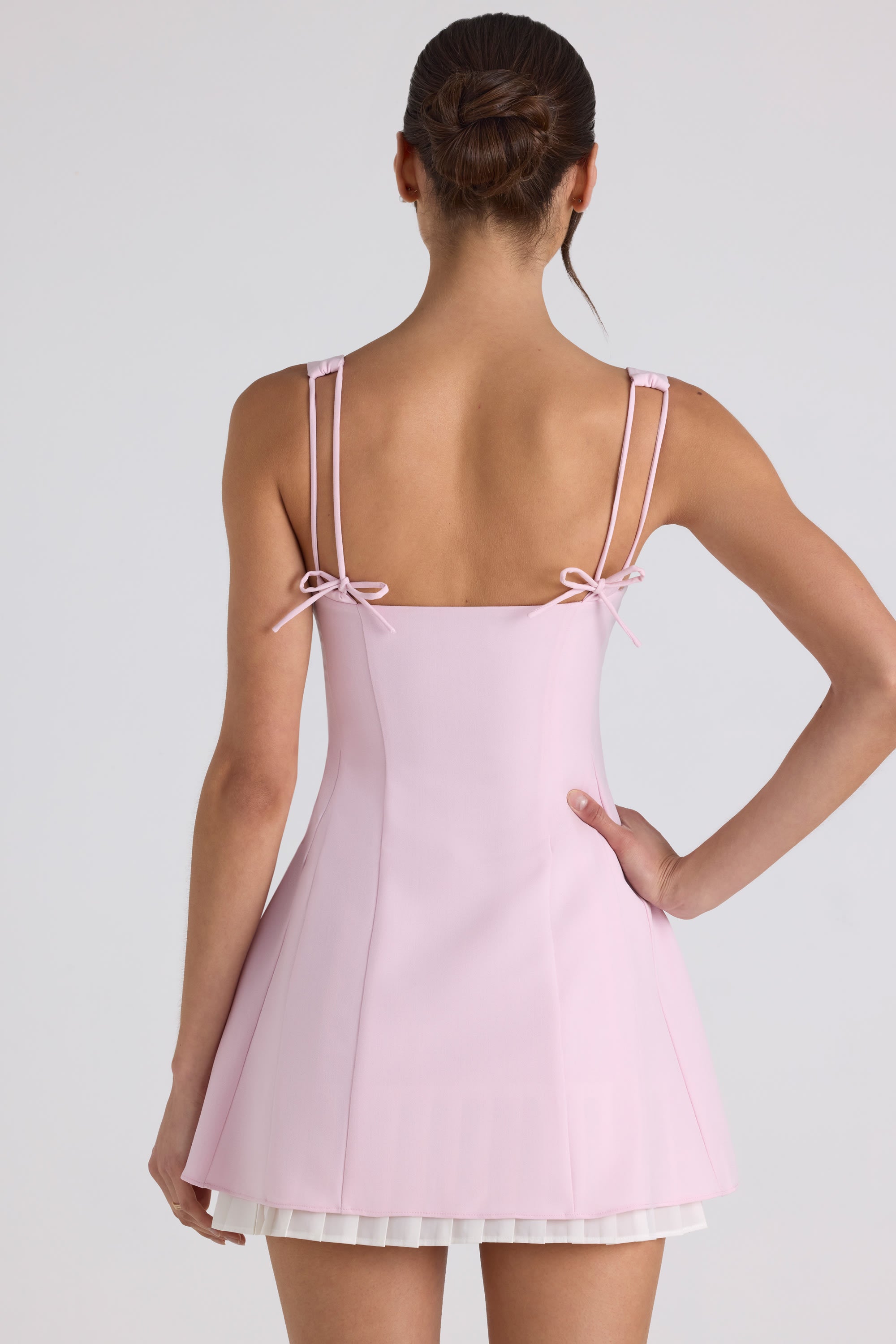 robe Bow-Detail plissée