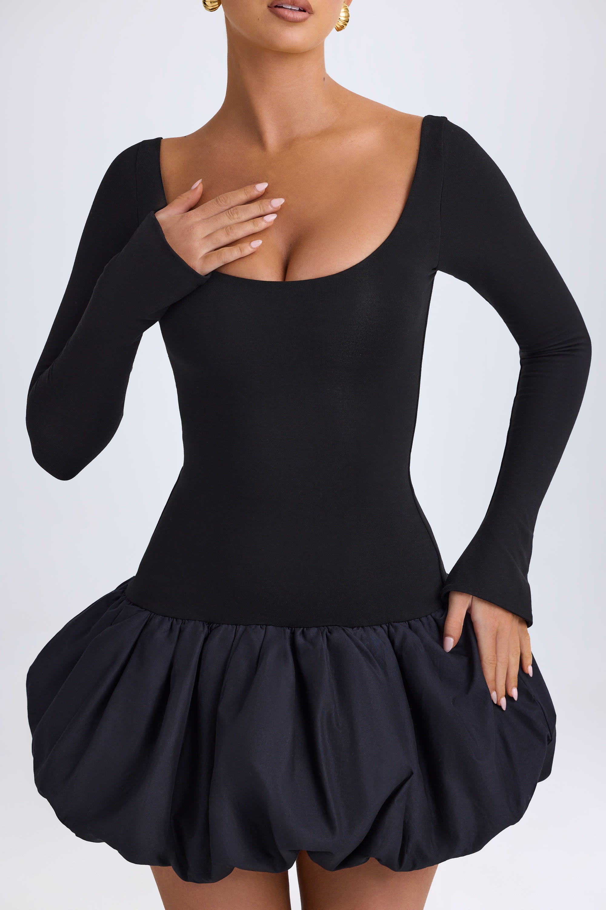robe soirée noire ourlet goutte