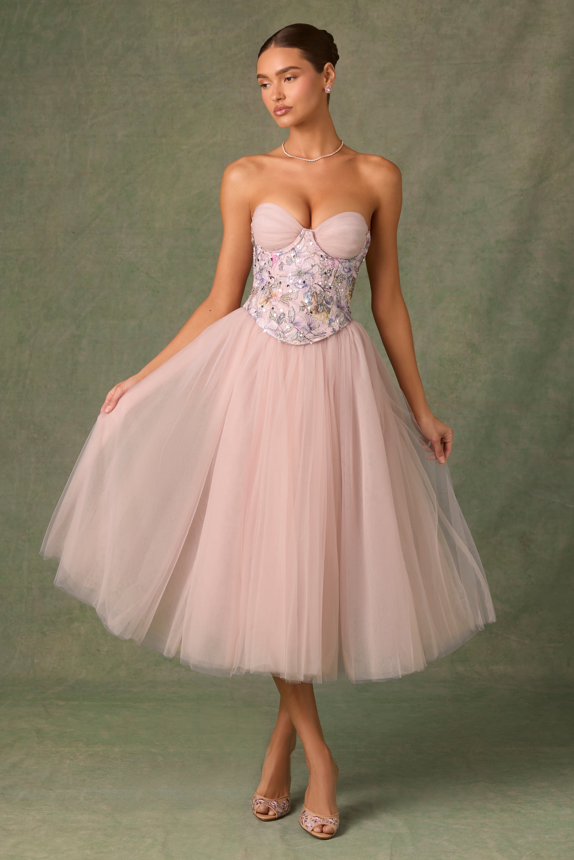 corset lace-up pink