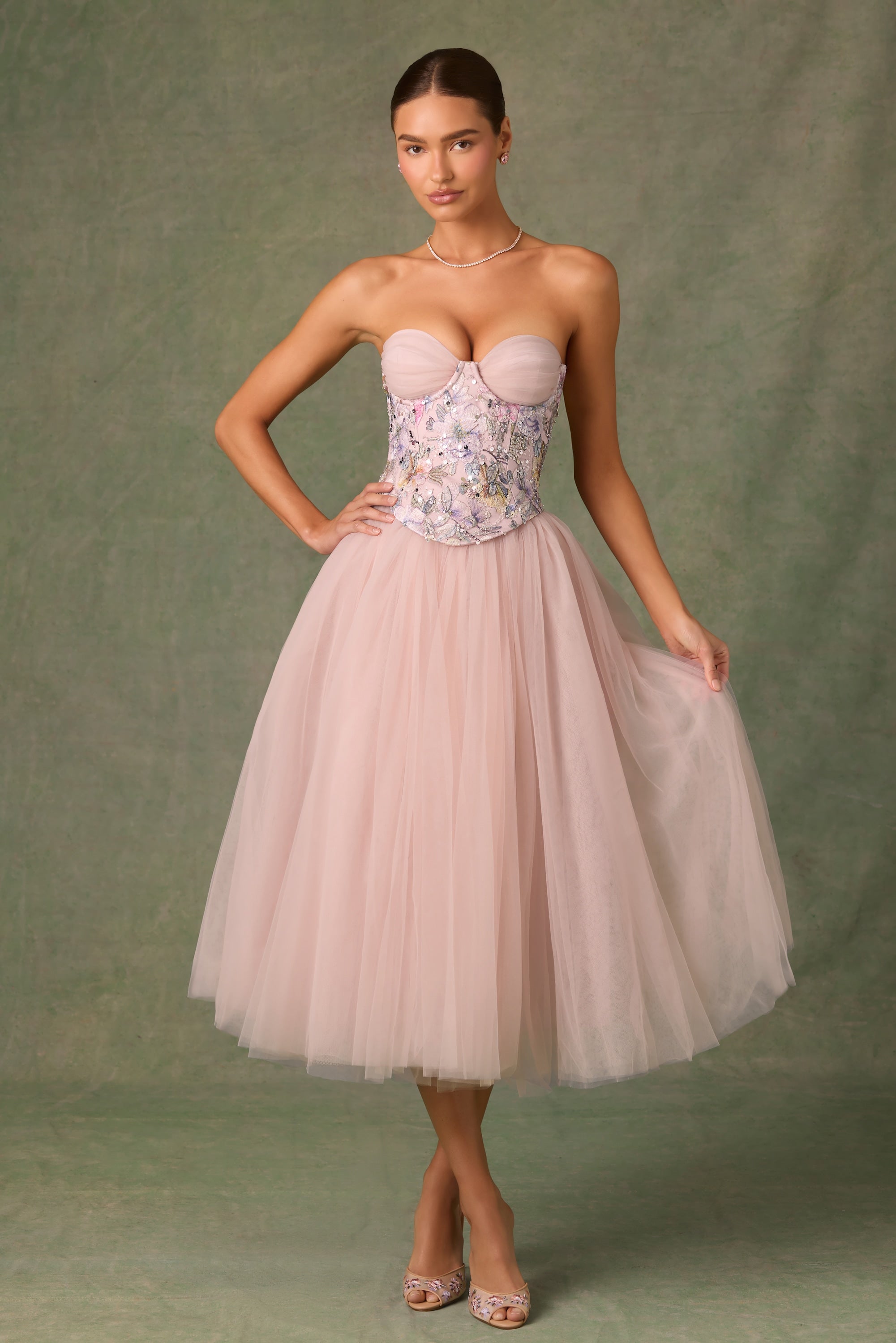 corset-dress floral pink