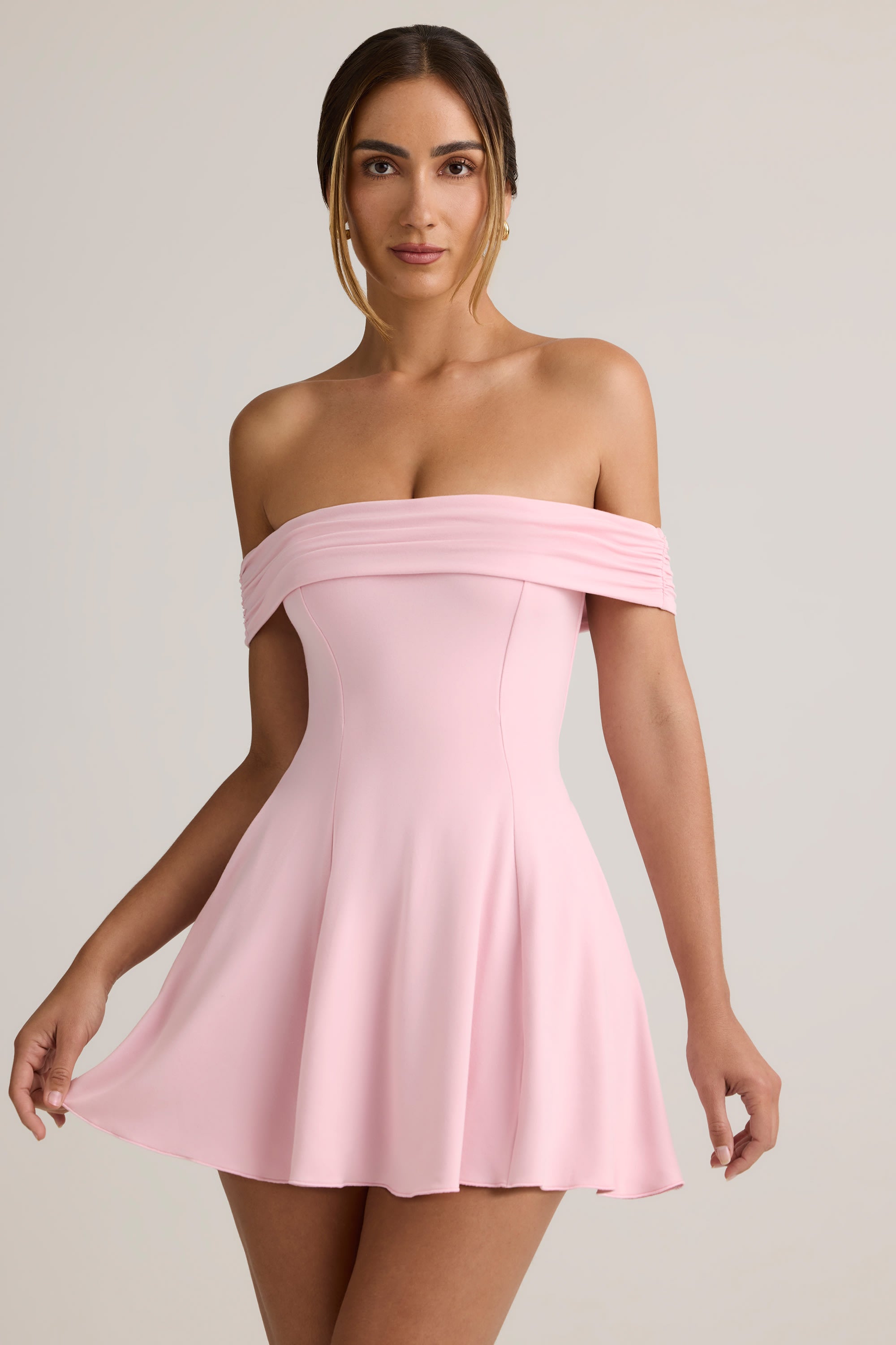 robe mini ligne A rose