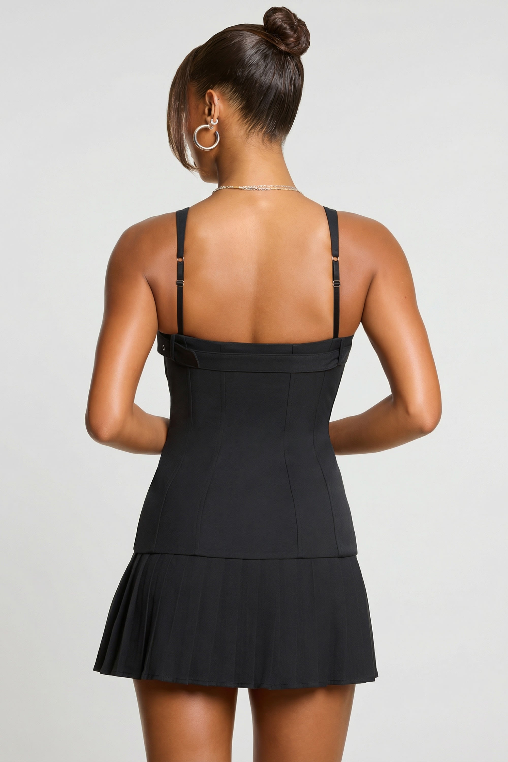 robe mini en twill brossé