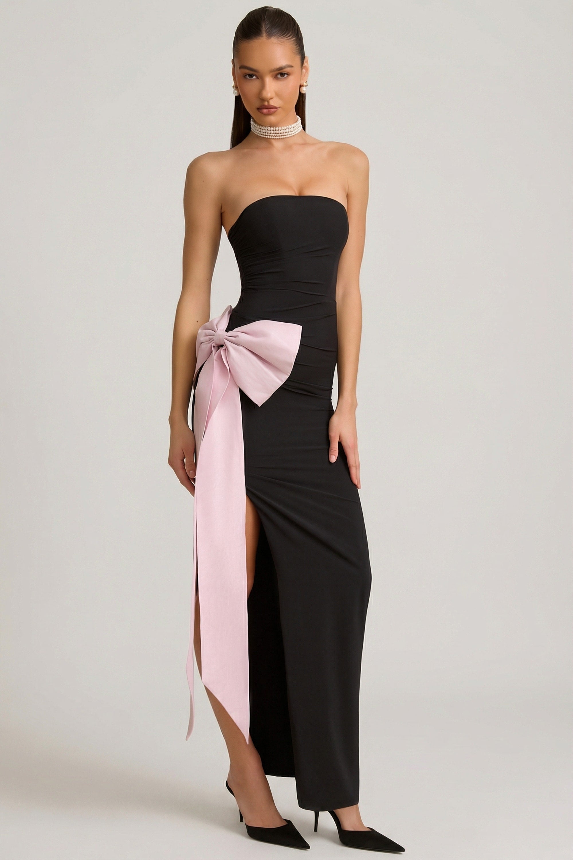 maxi dress noire élégante