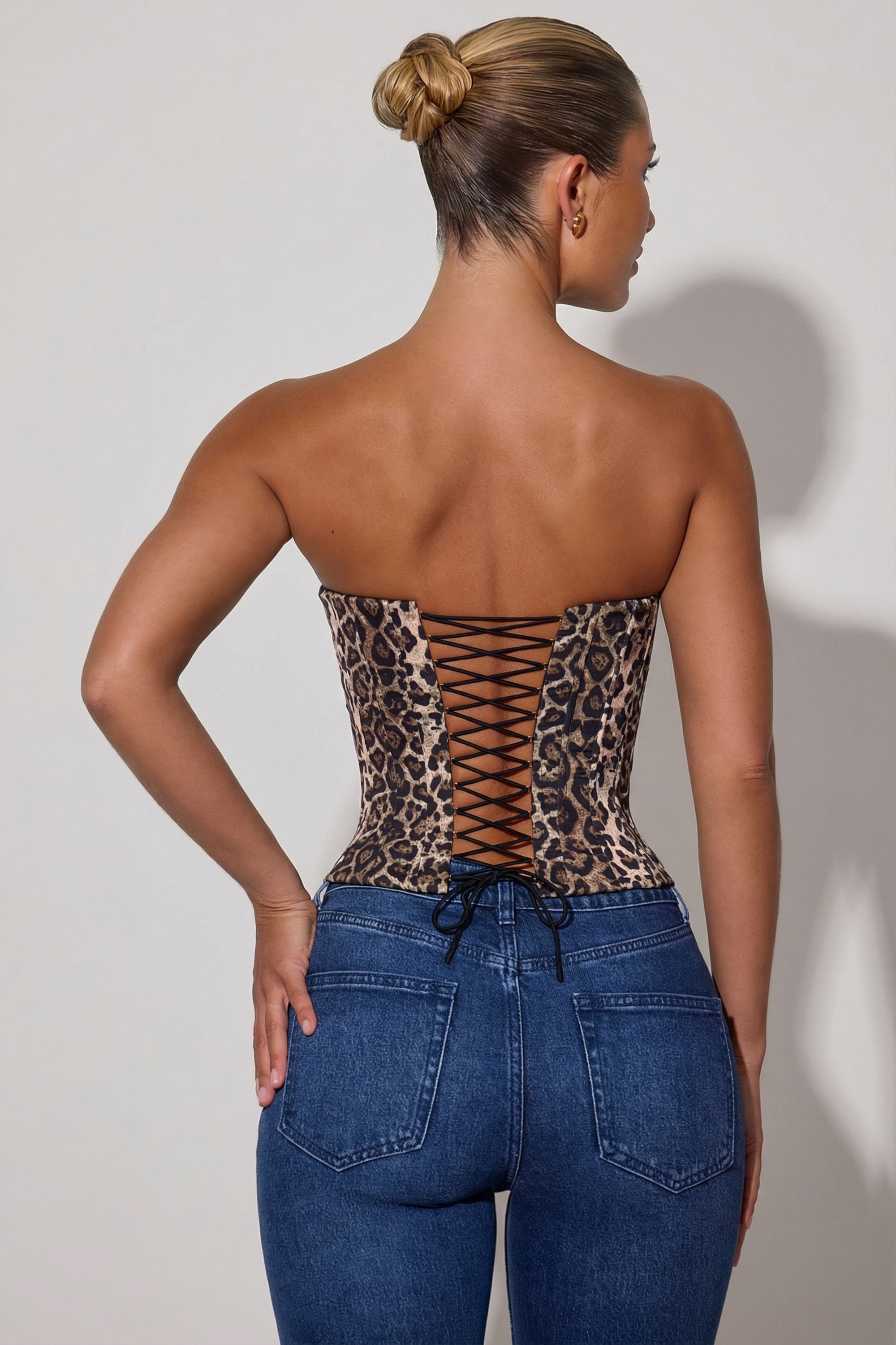 corset imprimé léopard