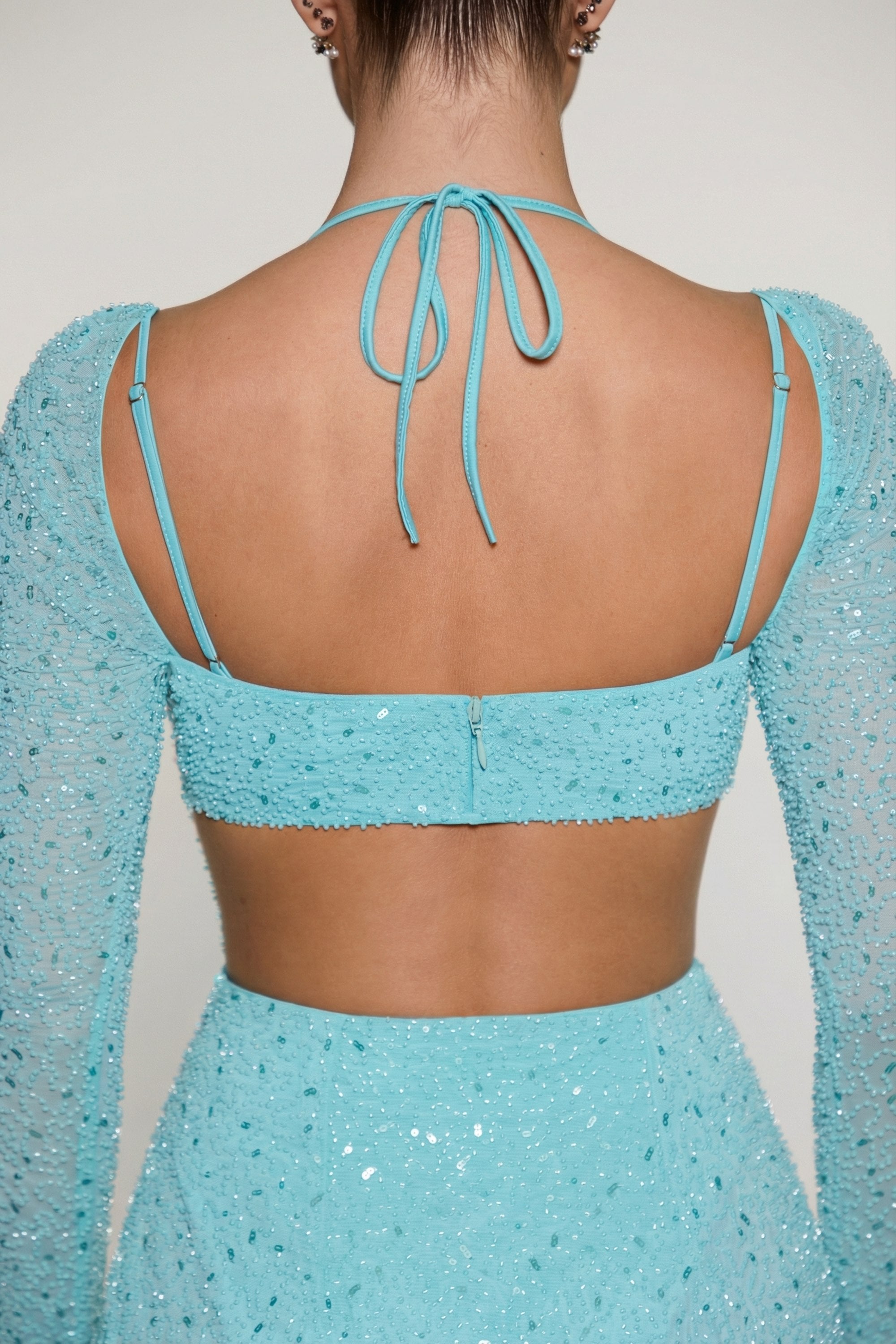 robe scintillante aqua