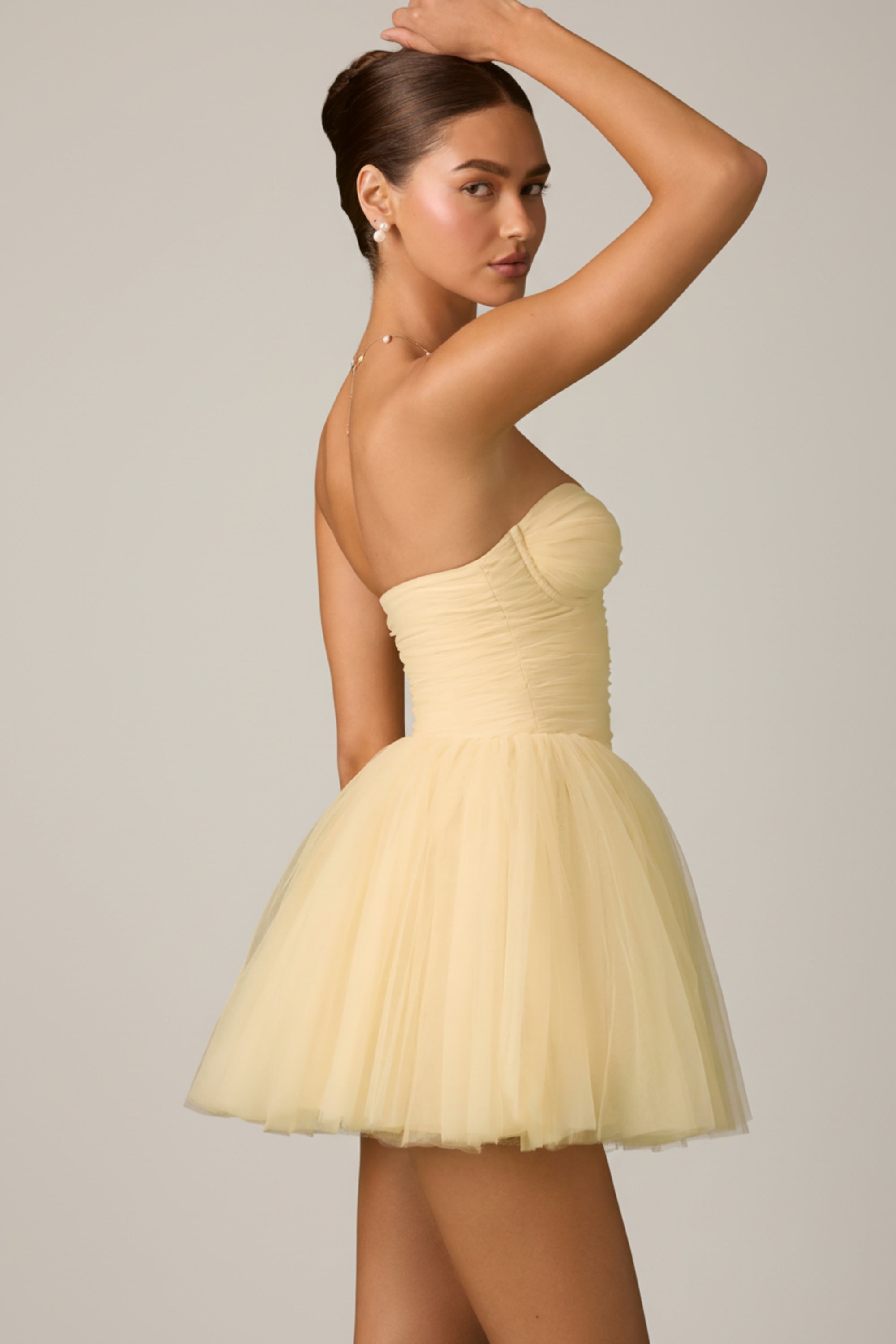 tulle mini robe corset