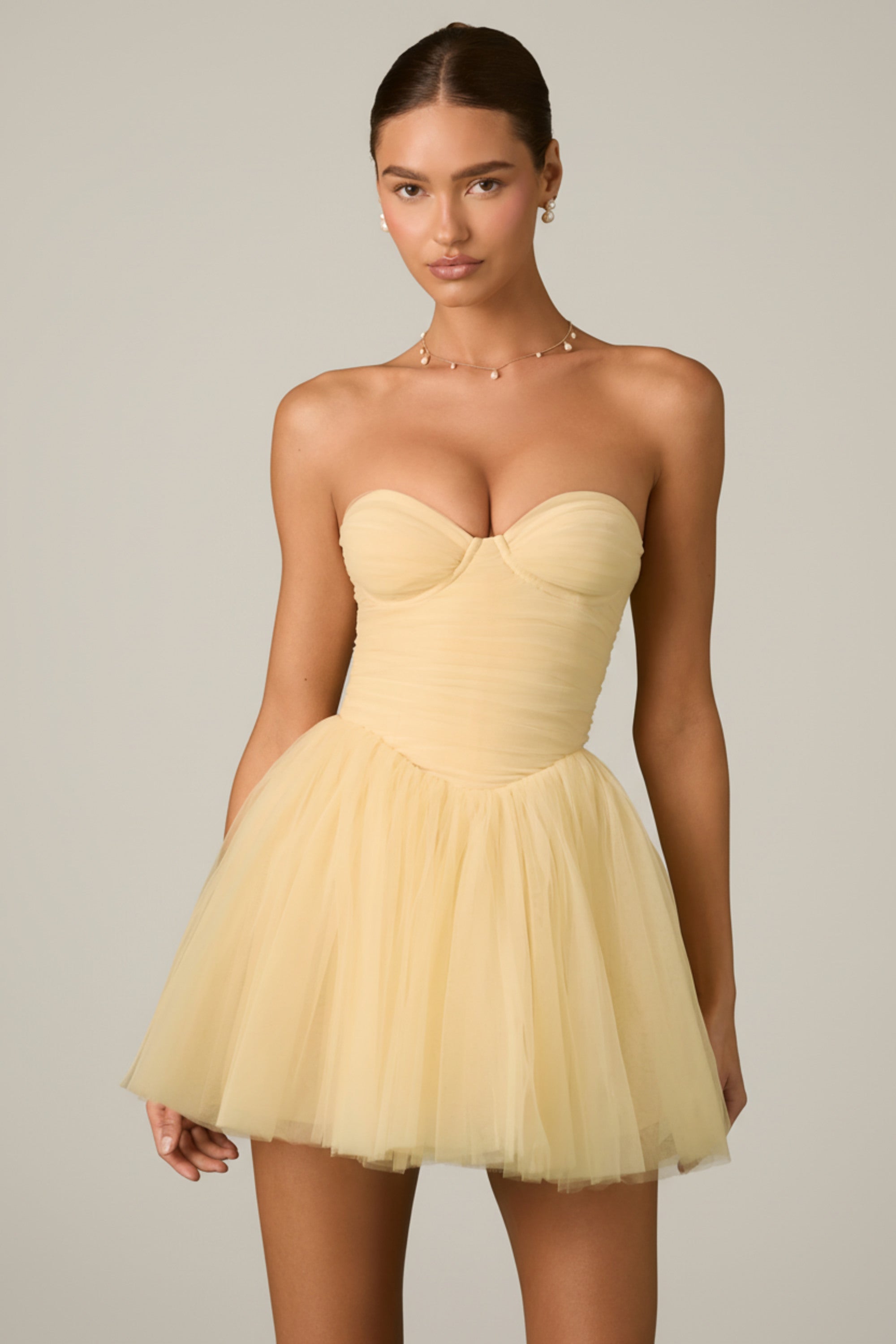 robe tulle corset court
