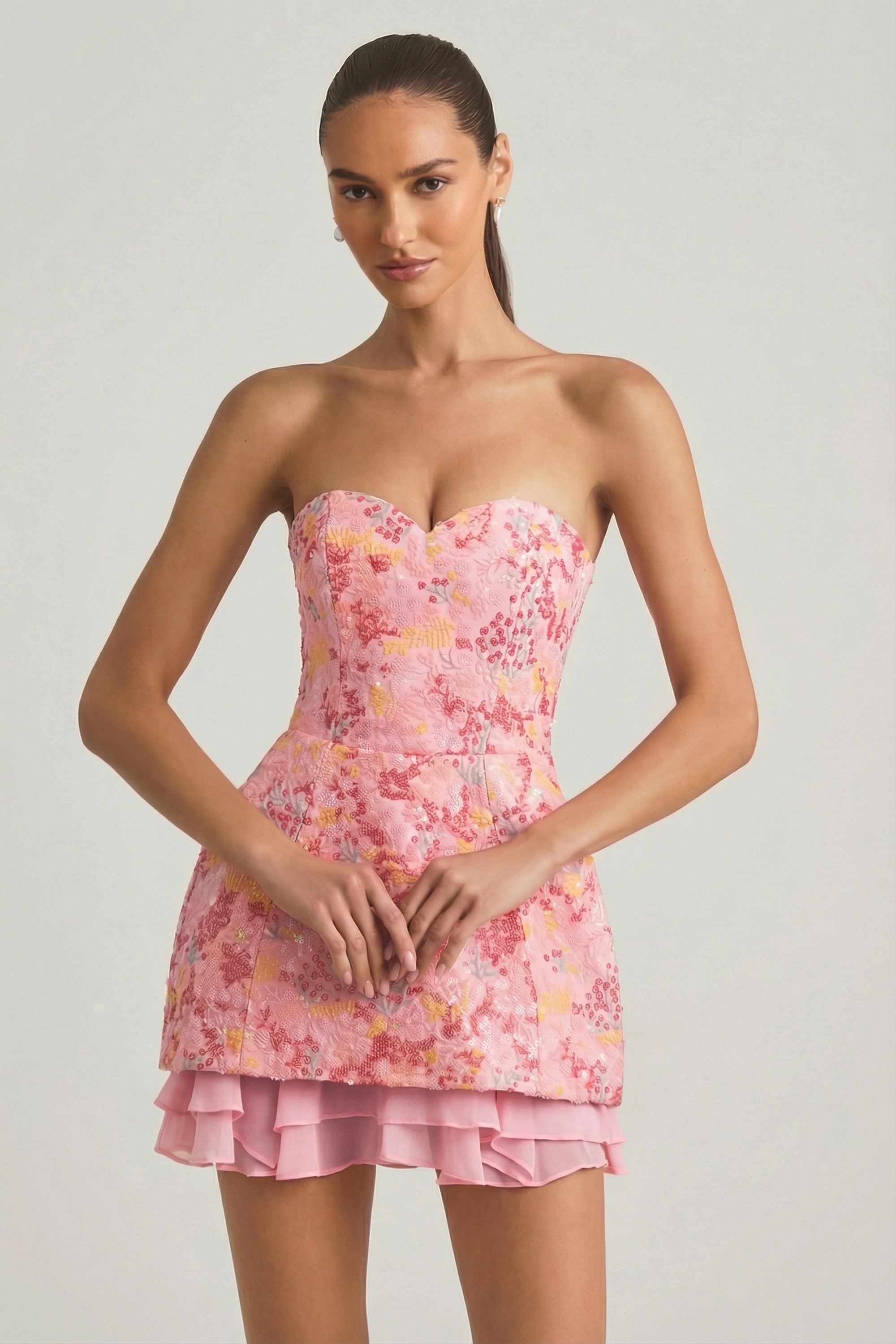 robe corset-dress rose