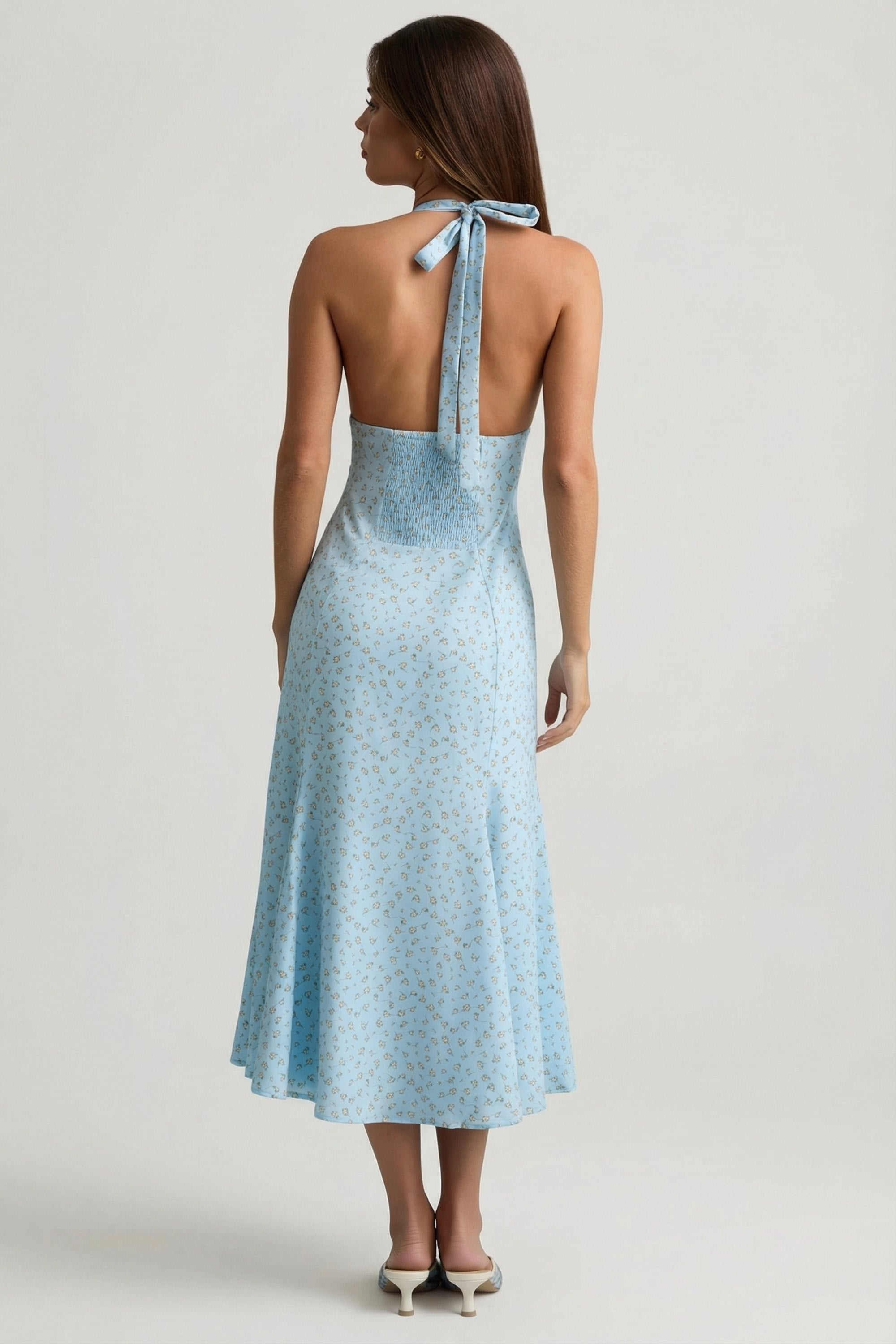 robe à dos ouvert florale