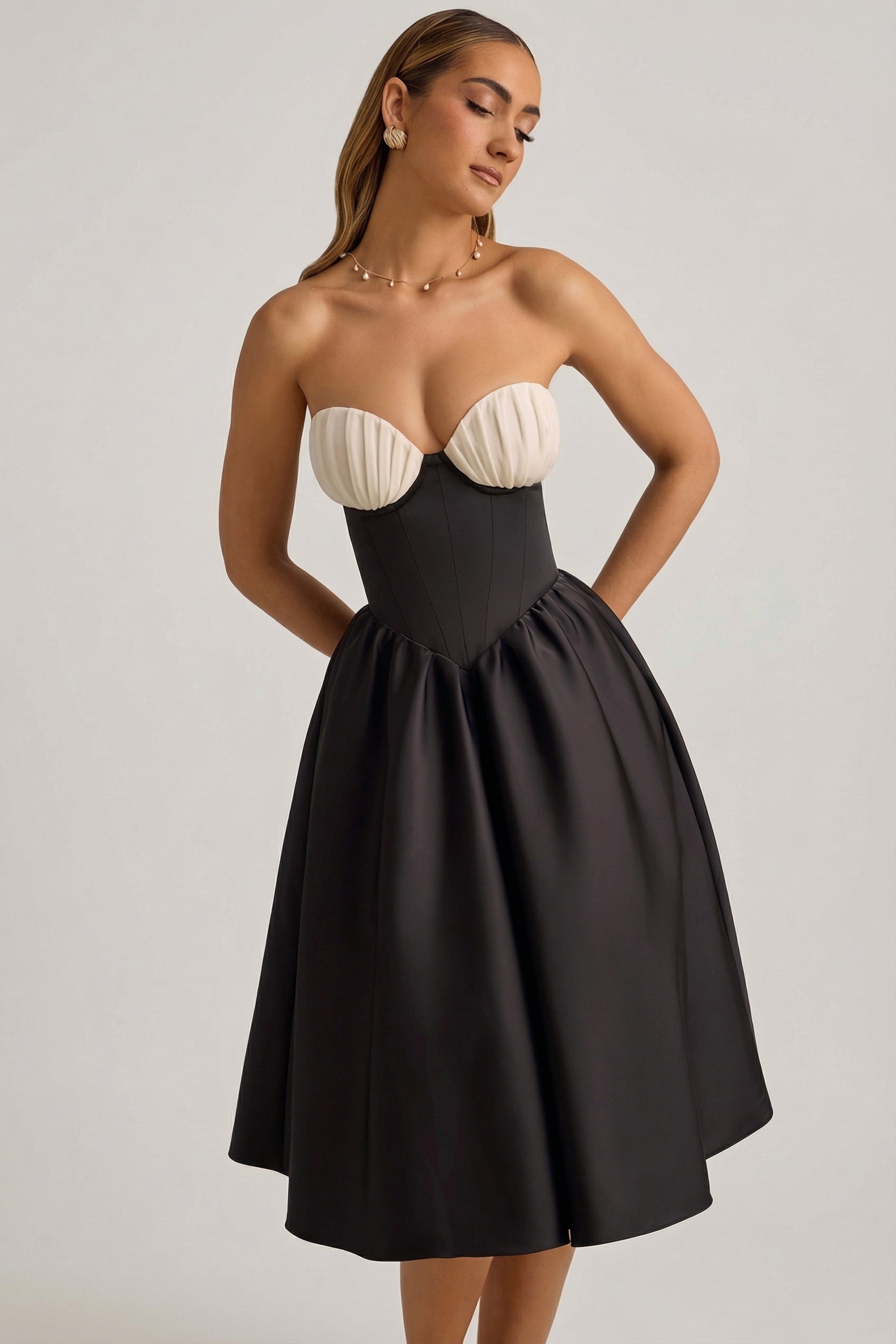 robe corset midi noir