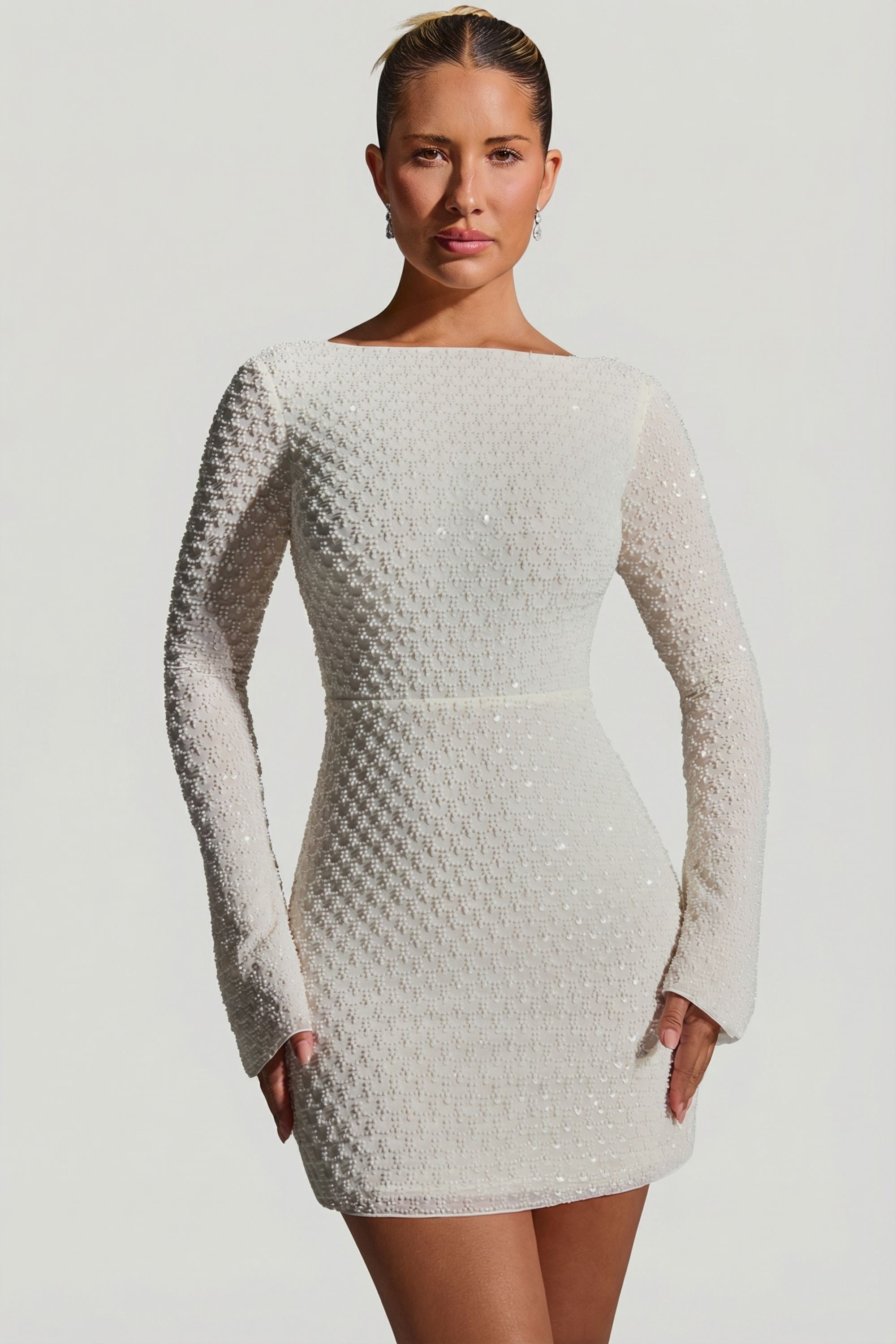 élégante robe mini blanche
