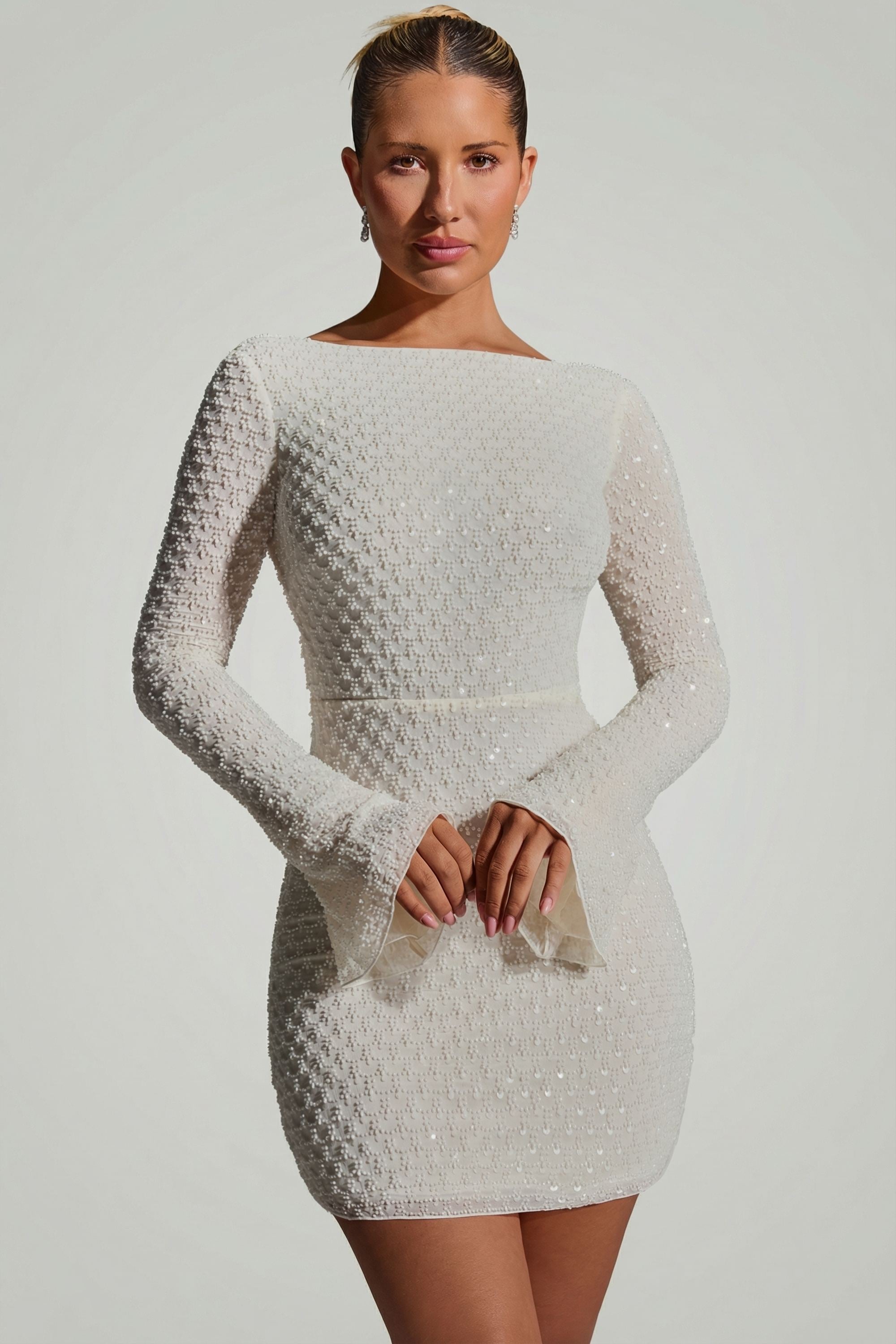 robe soirée dos nu blanc
