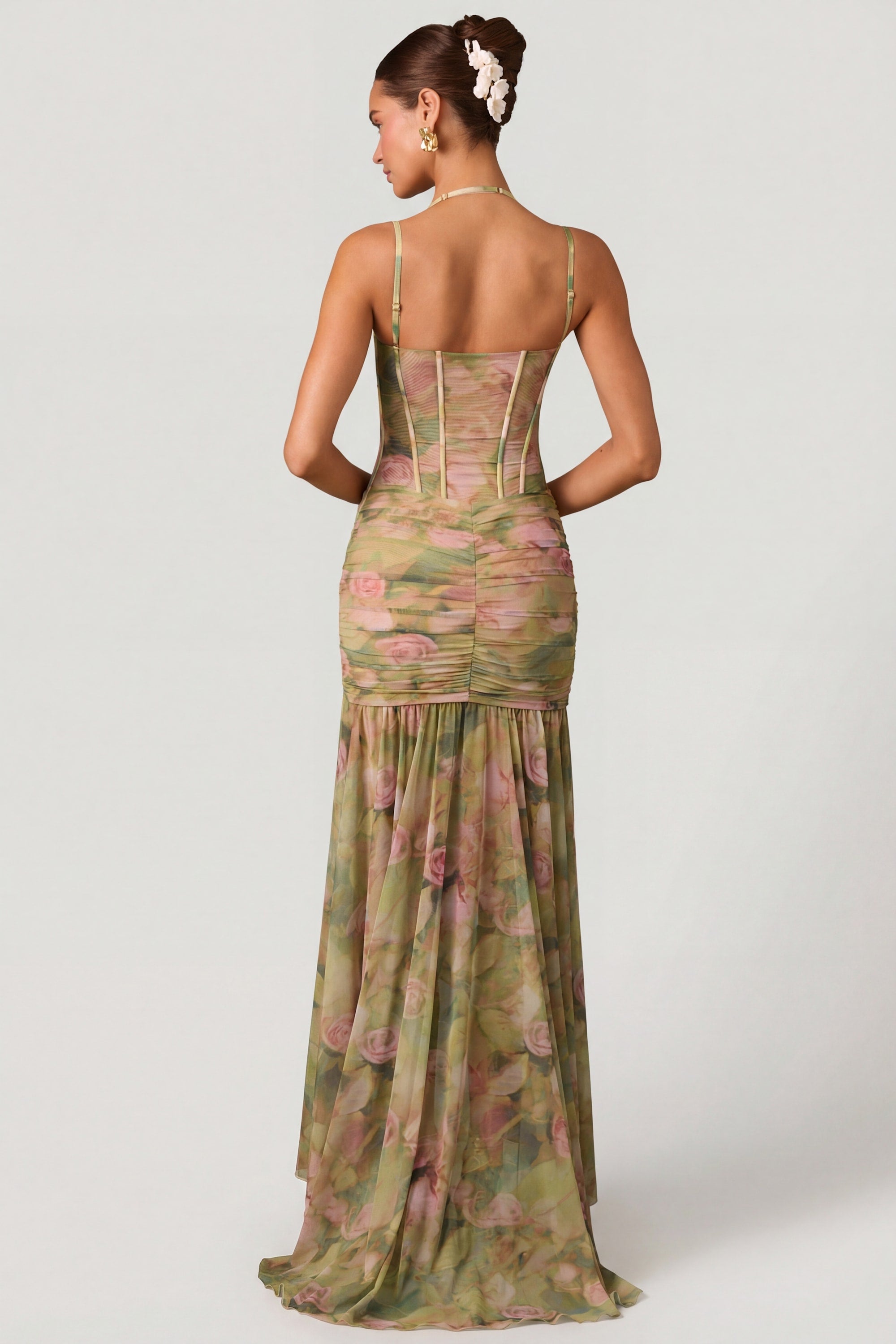drapé asymétrique corset-dress