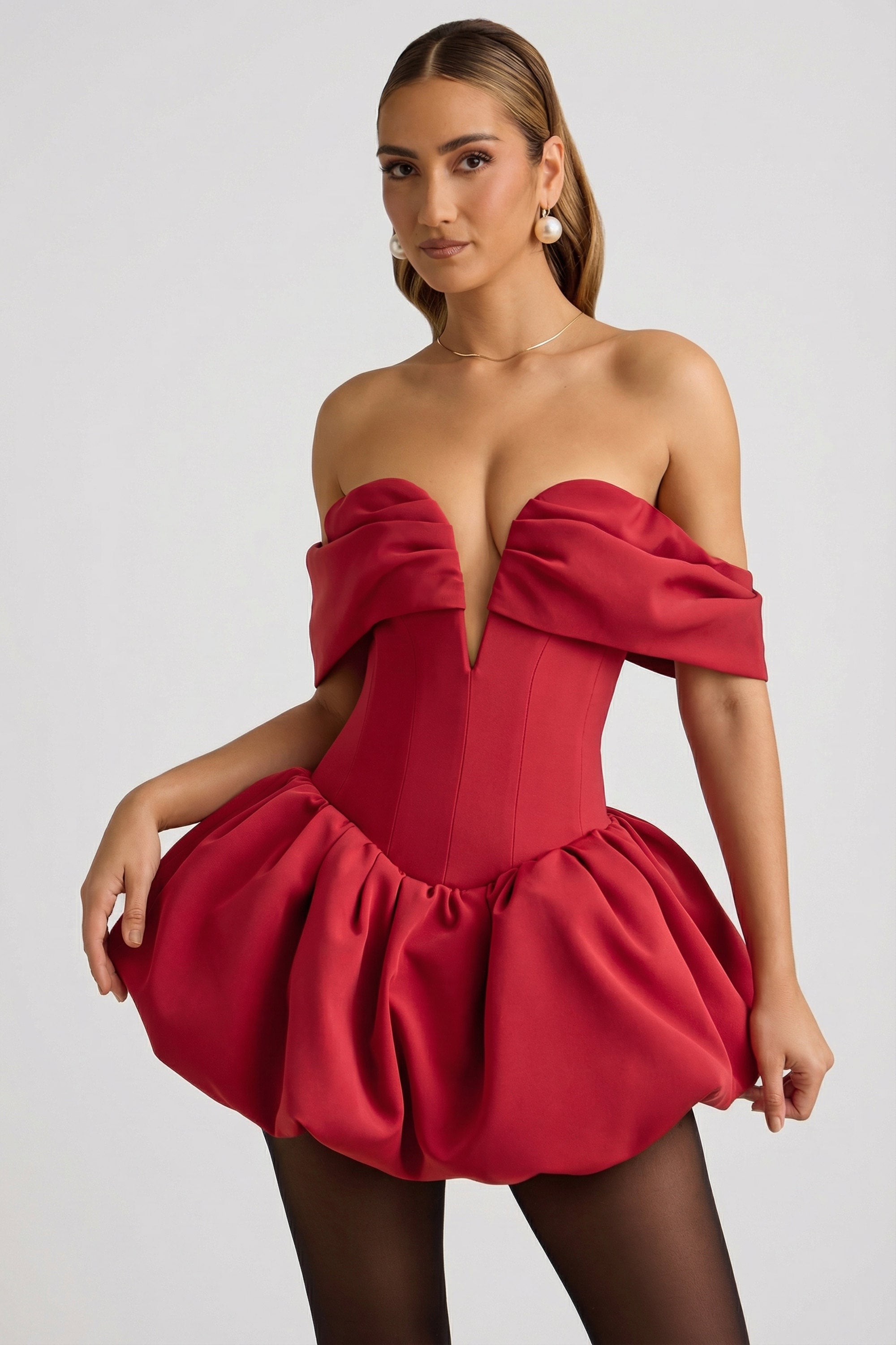 robe mini corset rouge