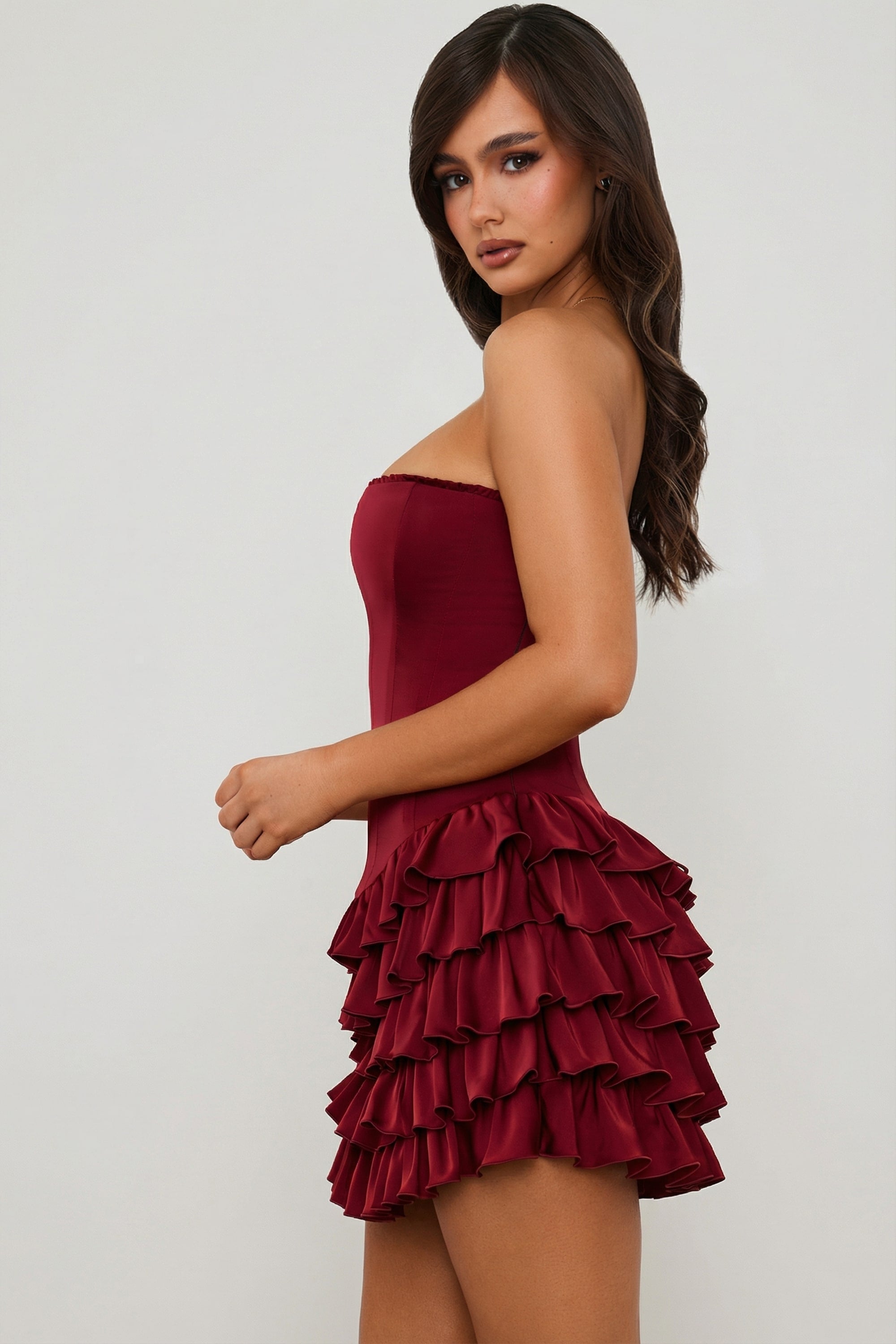 mini robe corset satiné