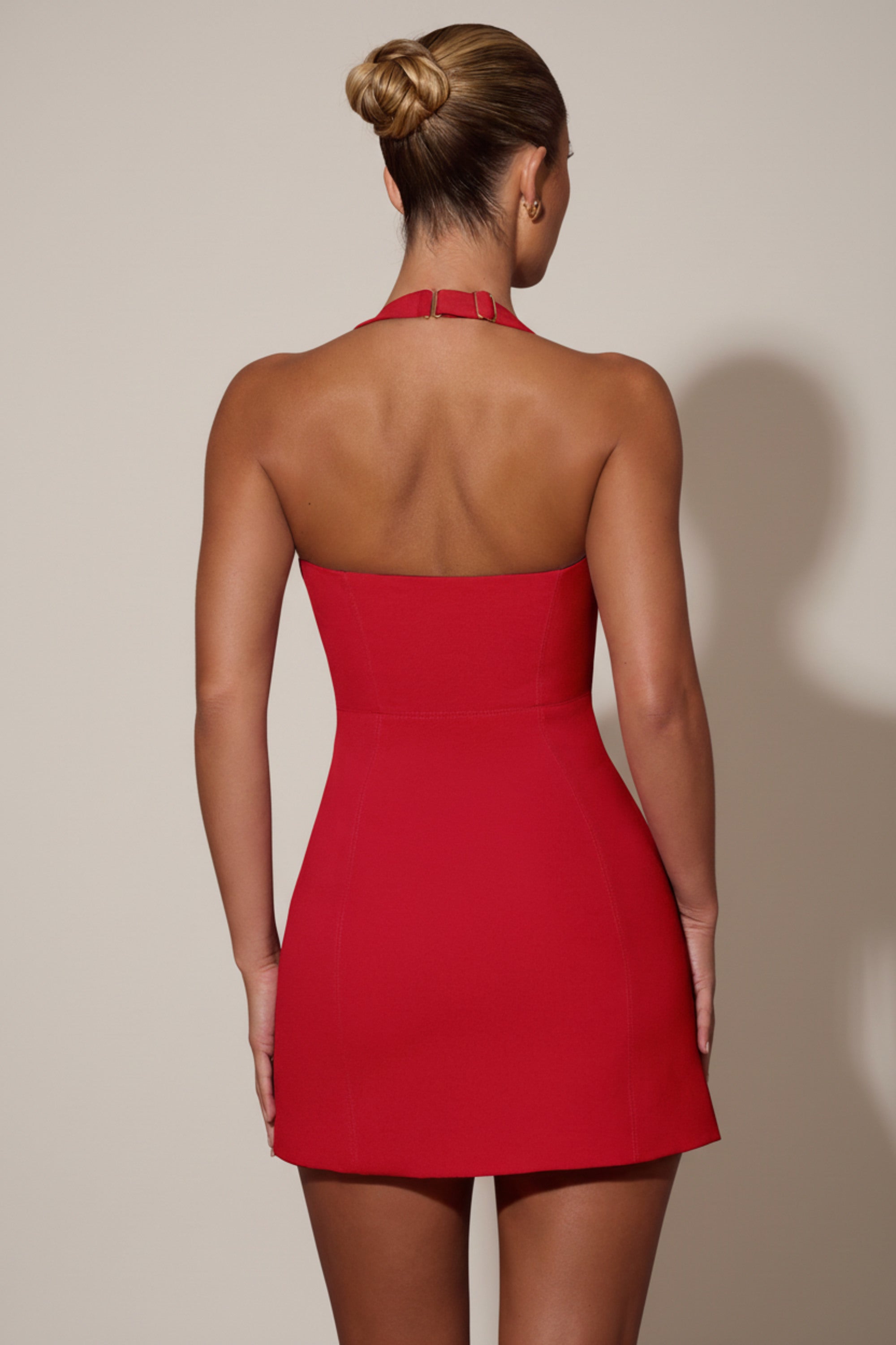Mini robe A-Line en rouge