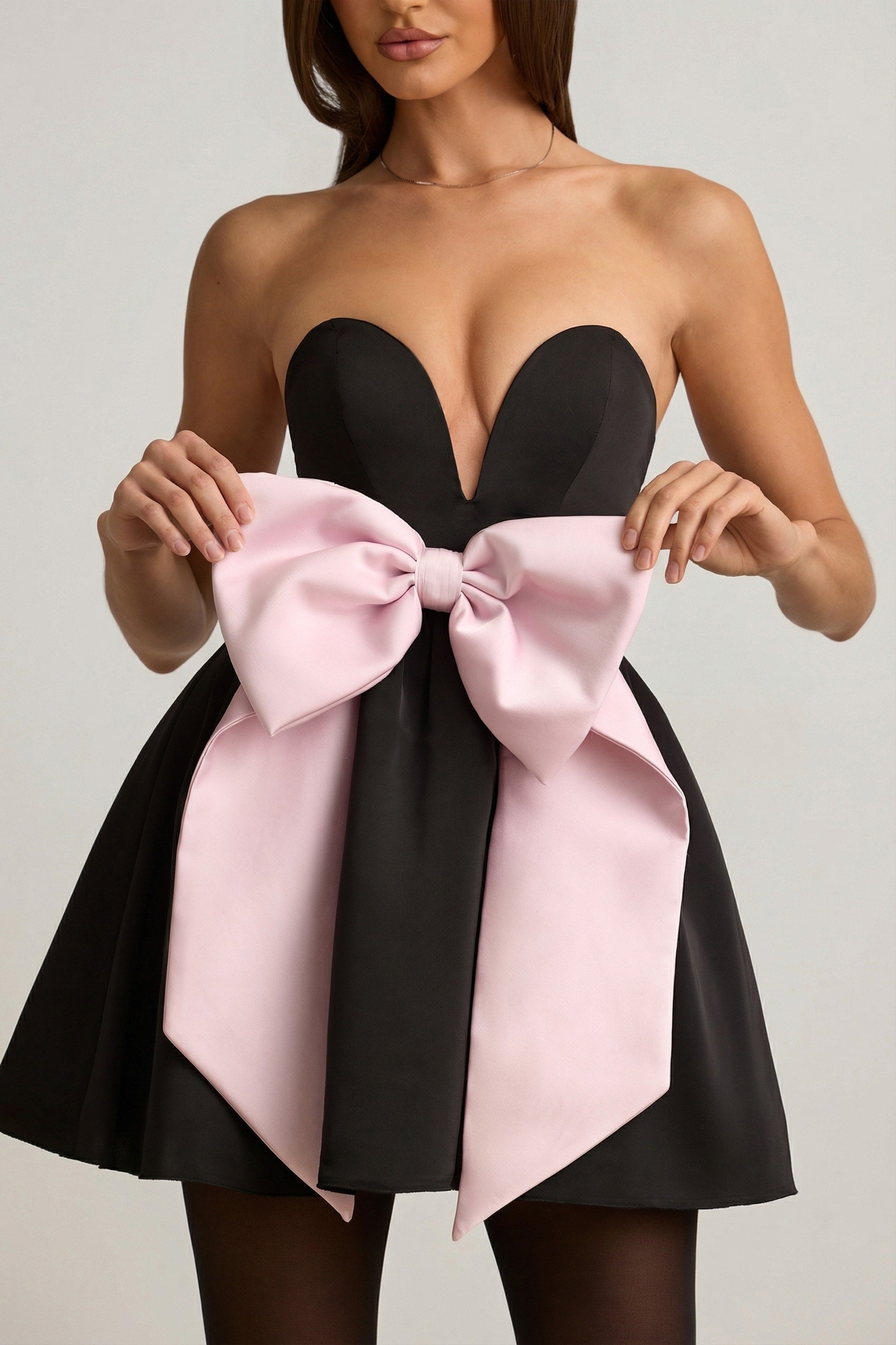 robe mini noire corset-dress